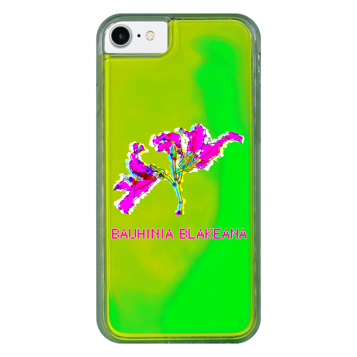 BAUHINIA BLAKEANA iPhoneSE2/SE3 ネオンサンドケース