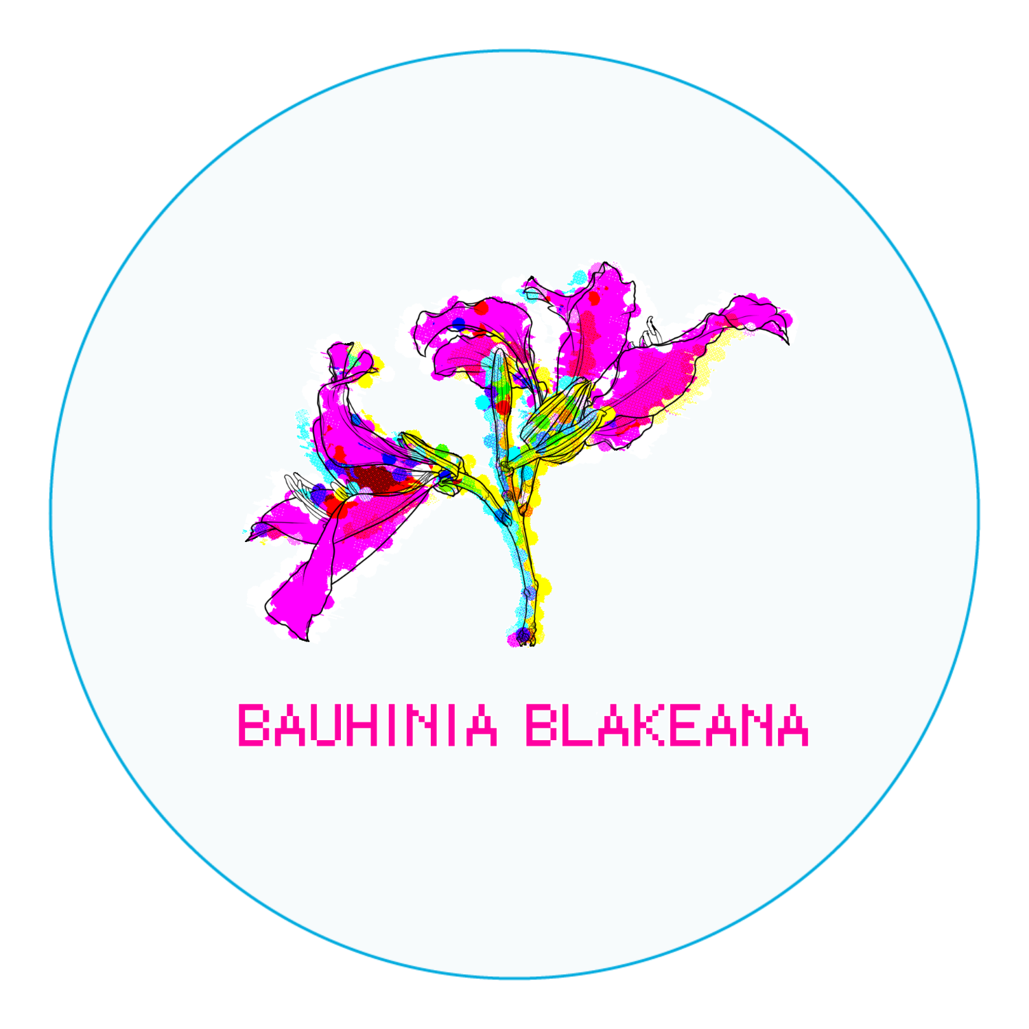BAUHINIA BLAKEANA アクリルコースター（丸）