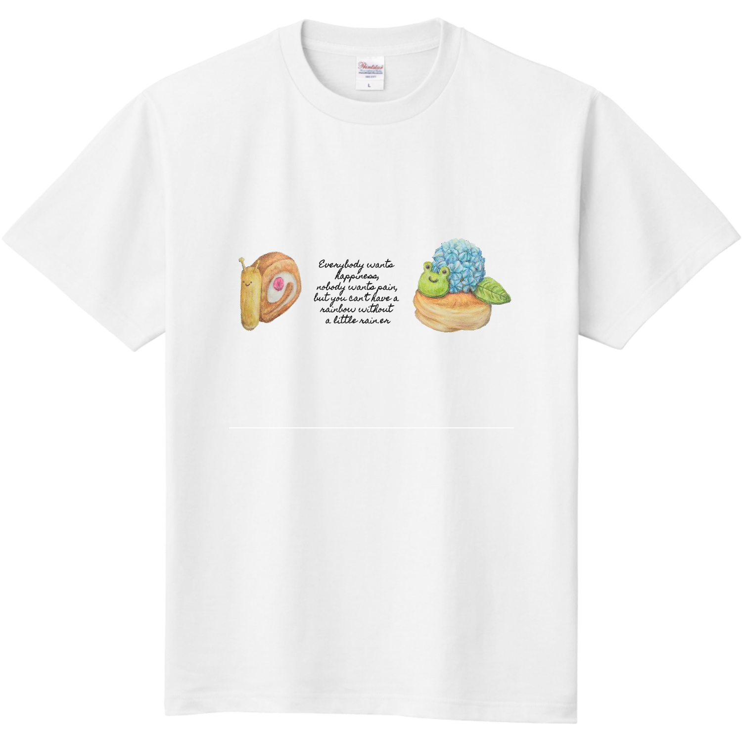 カタツムリ ロールケーキと紫陽花パンケーキ･Tシャツ 定番Ｔシャツ