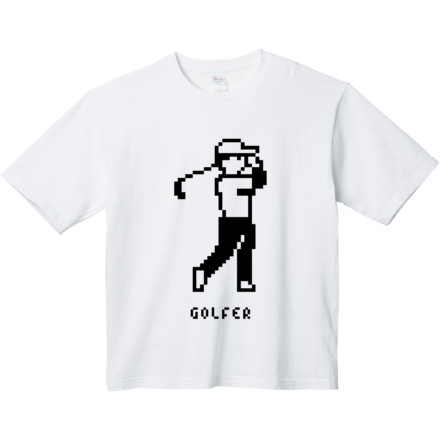 ゴルファー【シンプルドット絵】 ヘビーウェイト ビッグシルエットTシャツ