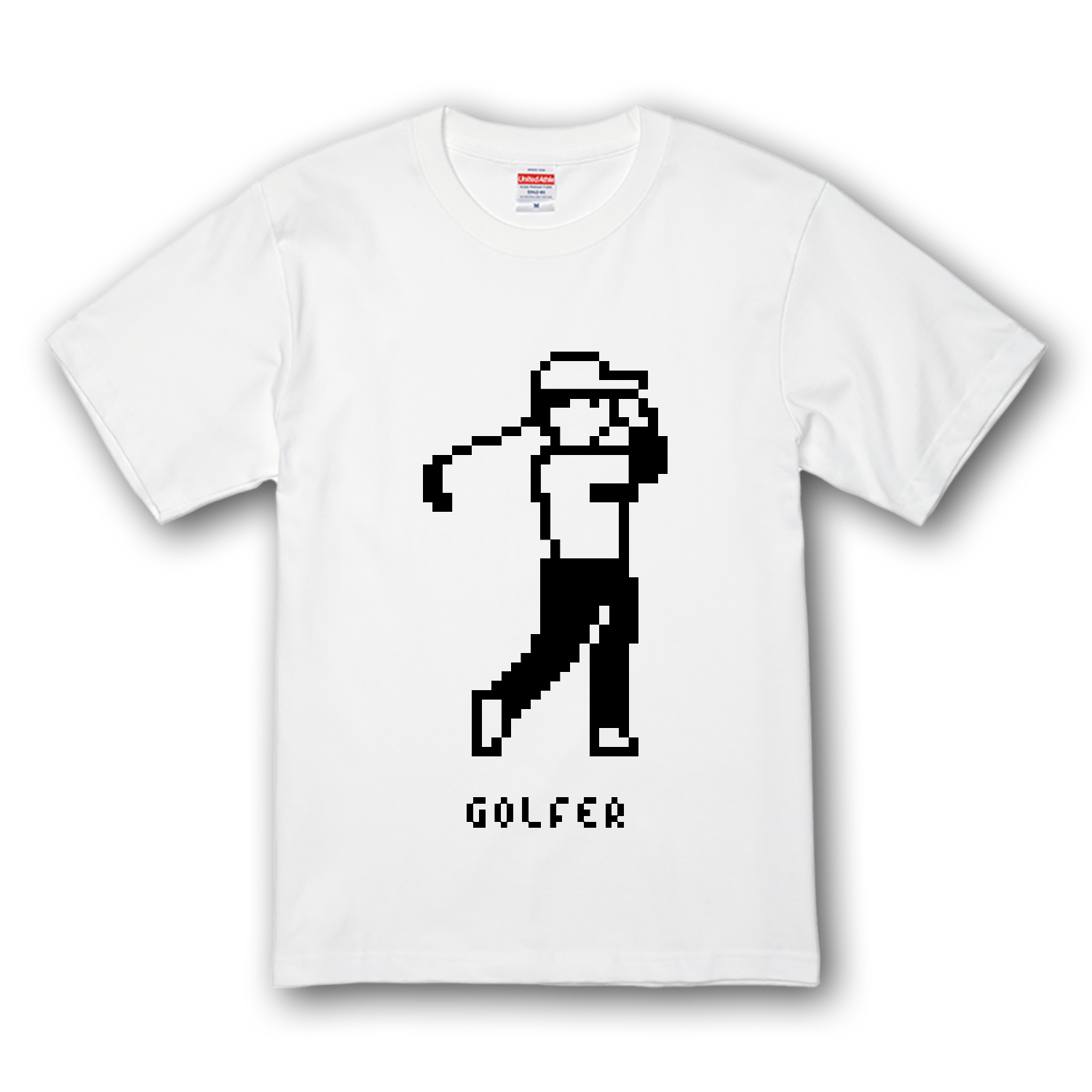 ゴルファー【シンプルドット絵】 プレミアムTシャツ