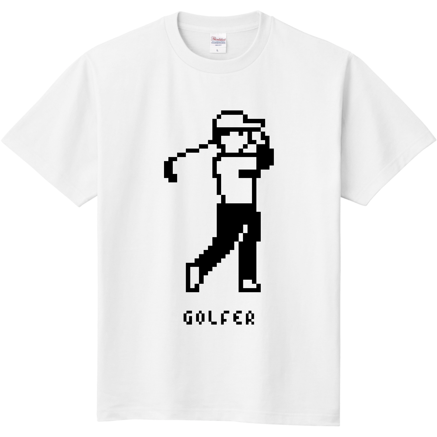ゴルファー【シンプルドット絵】 定番Ｔシャツ