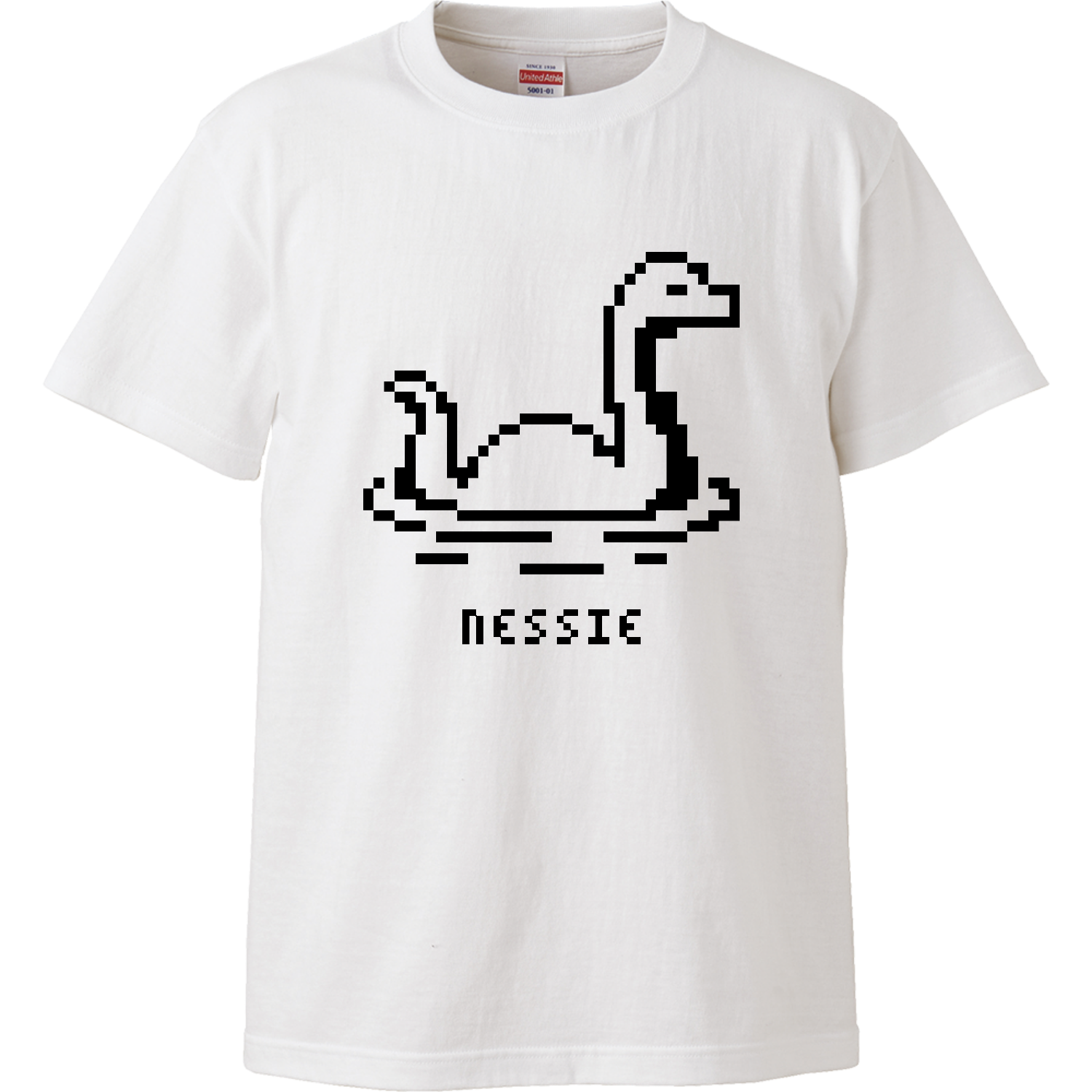 ネッシー【シンプルドット絵】ハイクオリティーTシャツの商品購入 