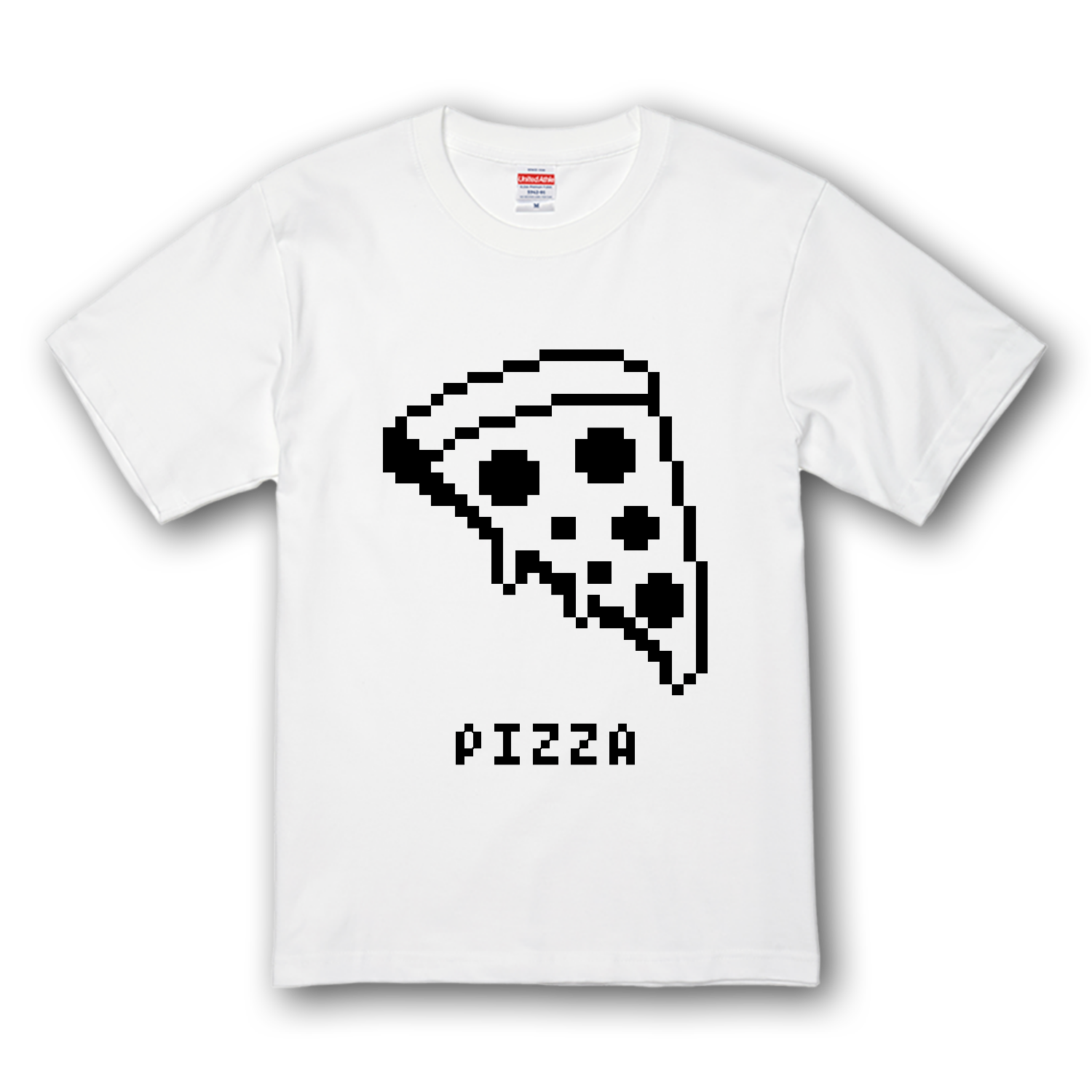 Naoya☕️オリジナル【アートTシャツ】 2点セット ピザ【シンプルドット絵】 Tシャツ｜オノマトピア - オリラボマーケット