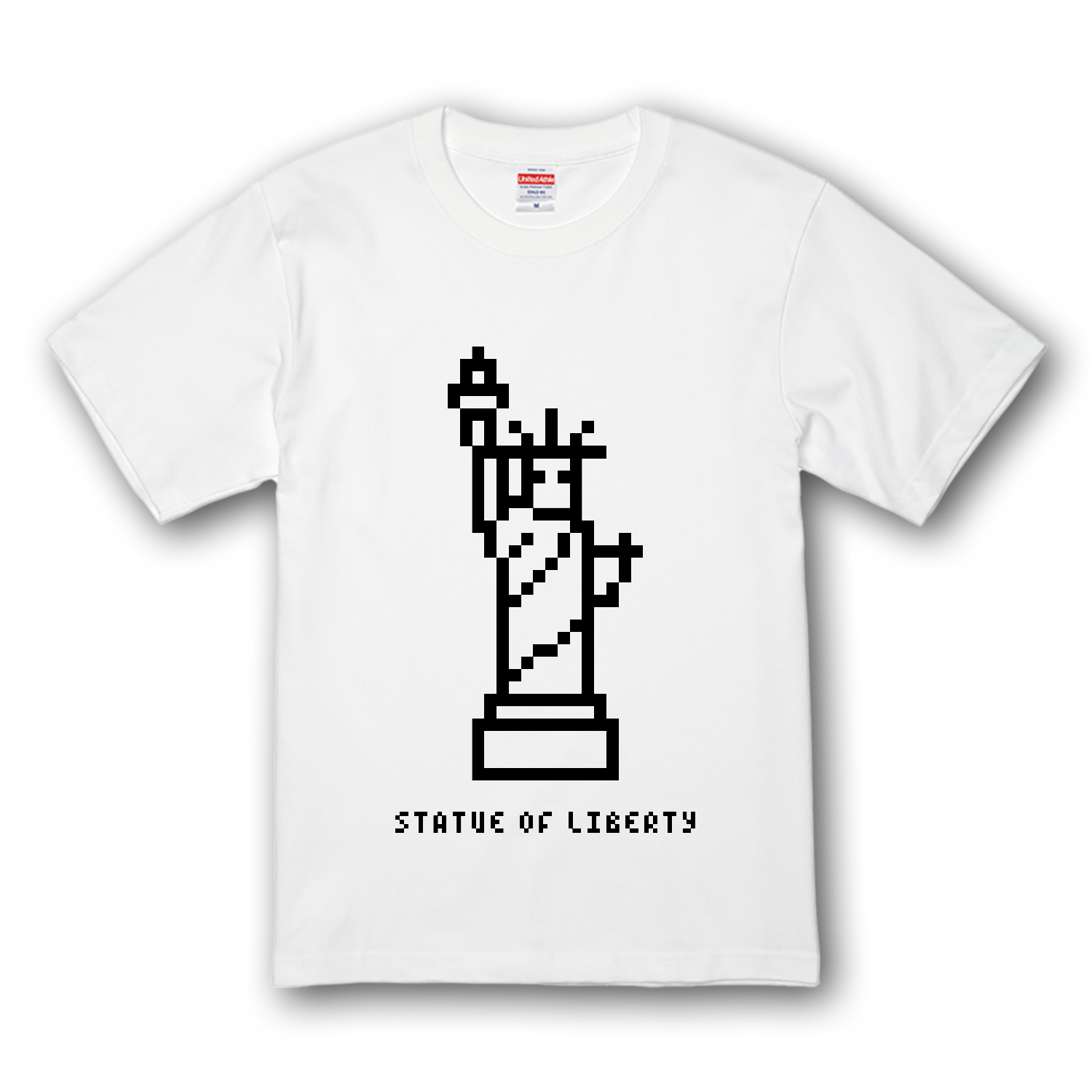 自由の女神【シンプルドット絵】プレミアムTシャツの商品購入ページ