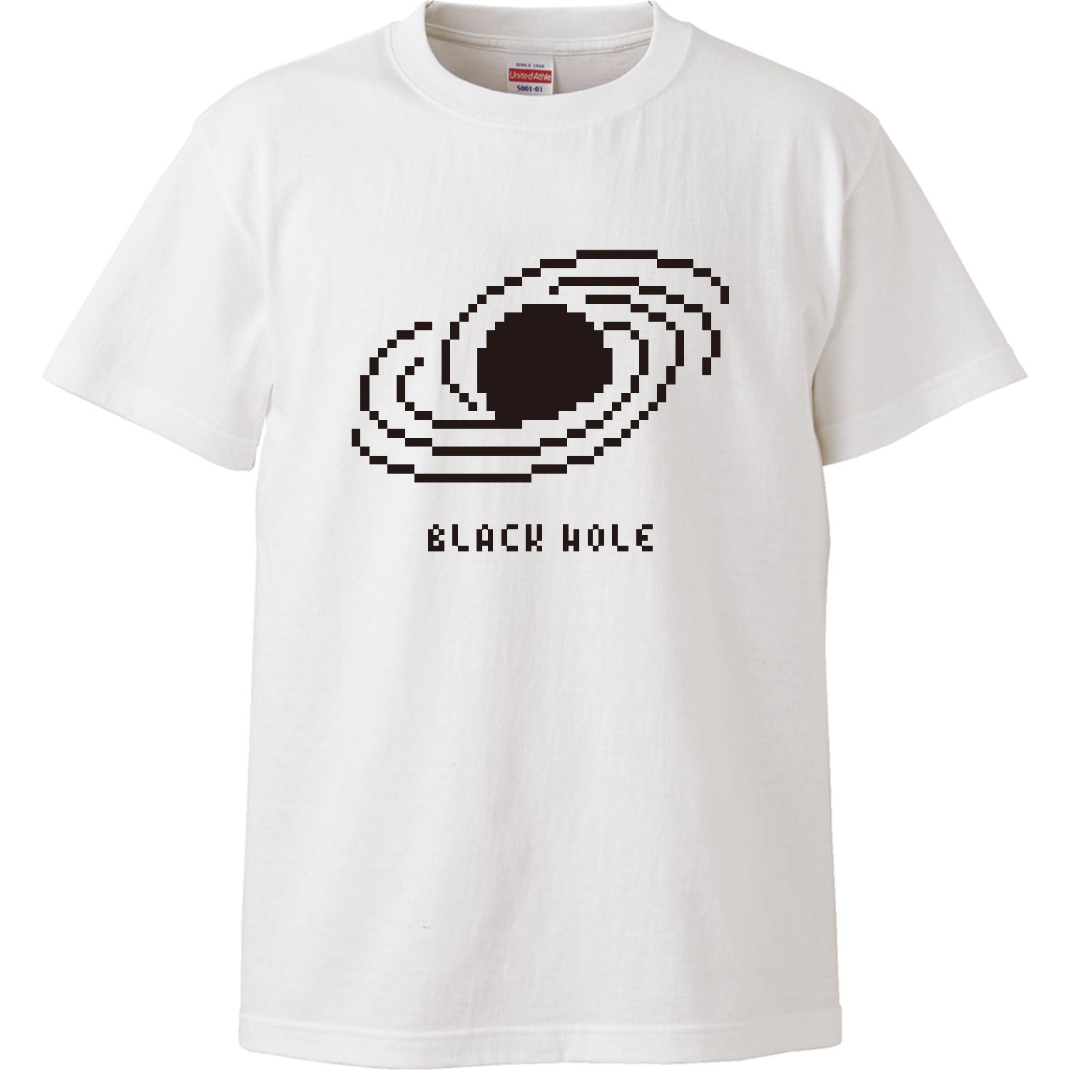 ブラックホール【シンプルドット絵】 ハイクオリティーTシャツ