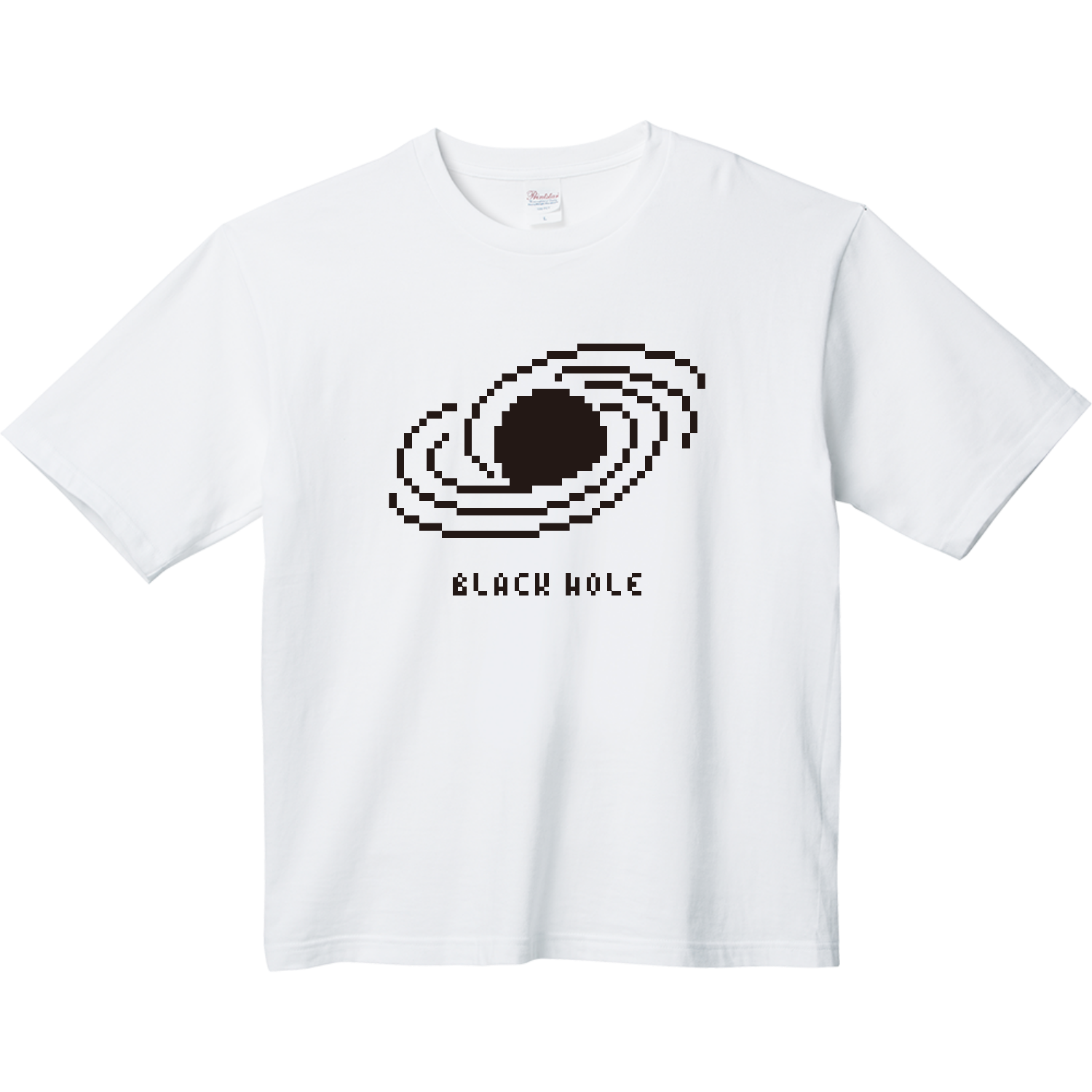 ブラックホール【シンプルドット絵】 ヘビーウェイト ビッグシルエットTシャツ