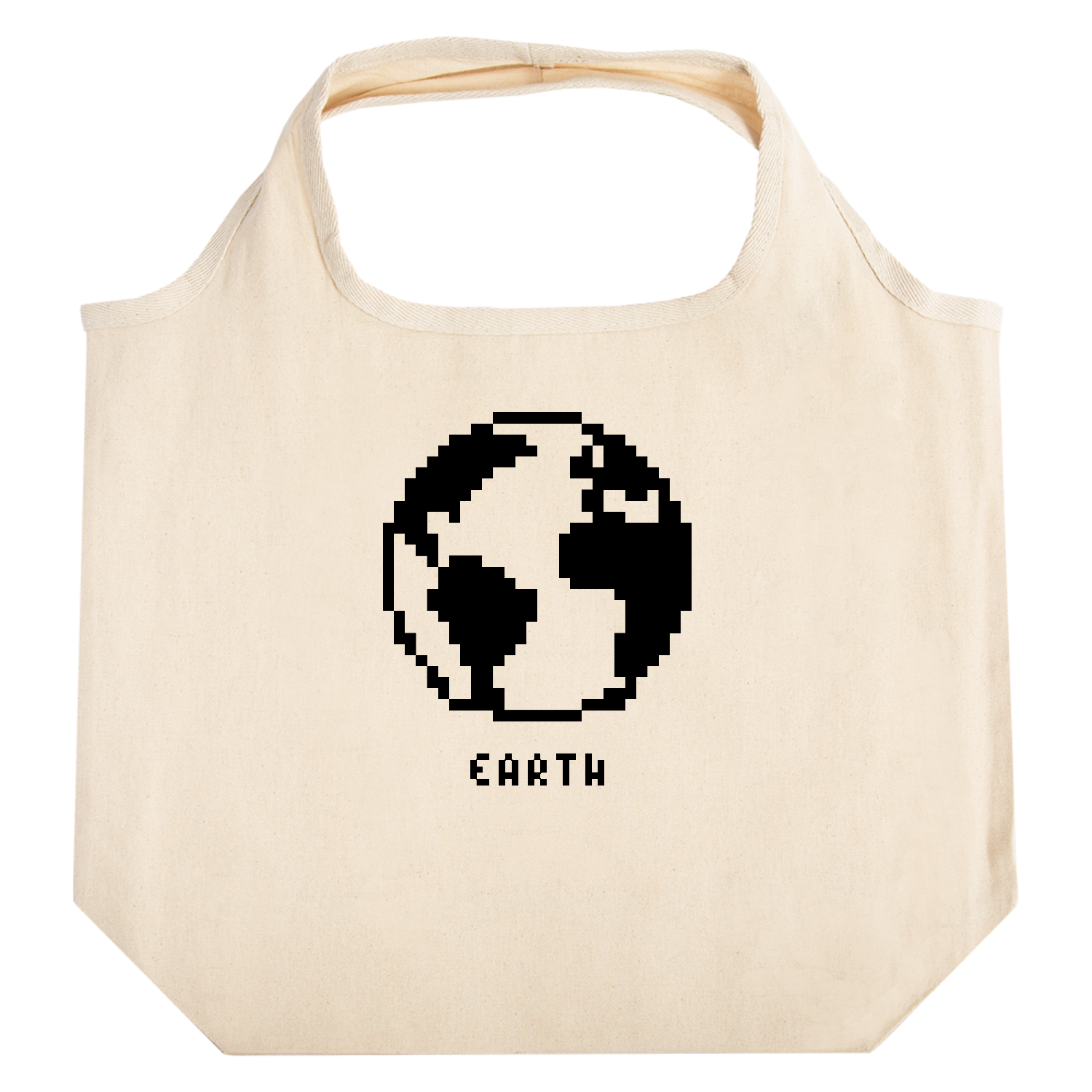 地球【シンプルドット絵】 たためるマルシェ【白プリントあり】