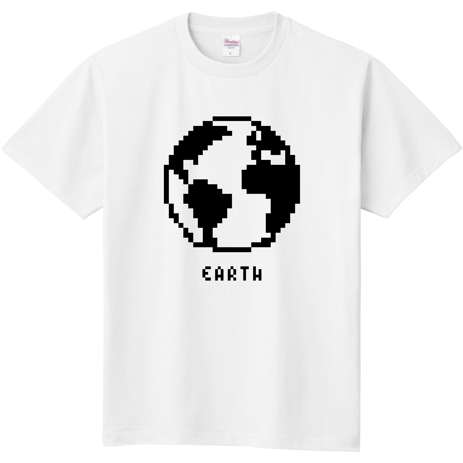 地球【シンプルドット絵】 定番Ｔシャツ