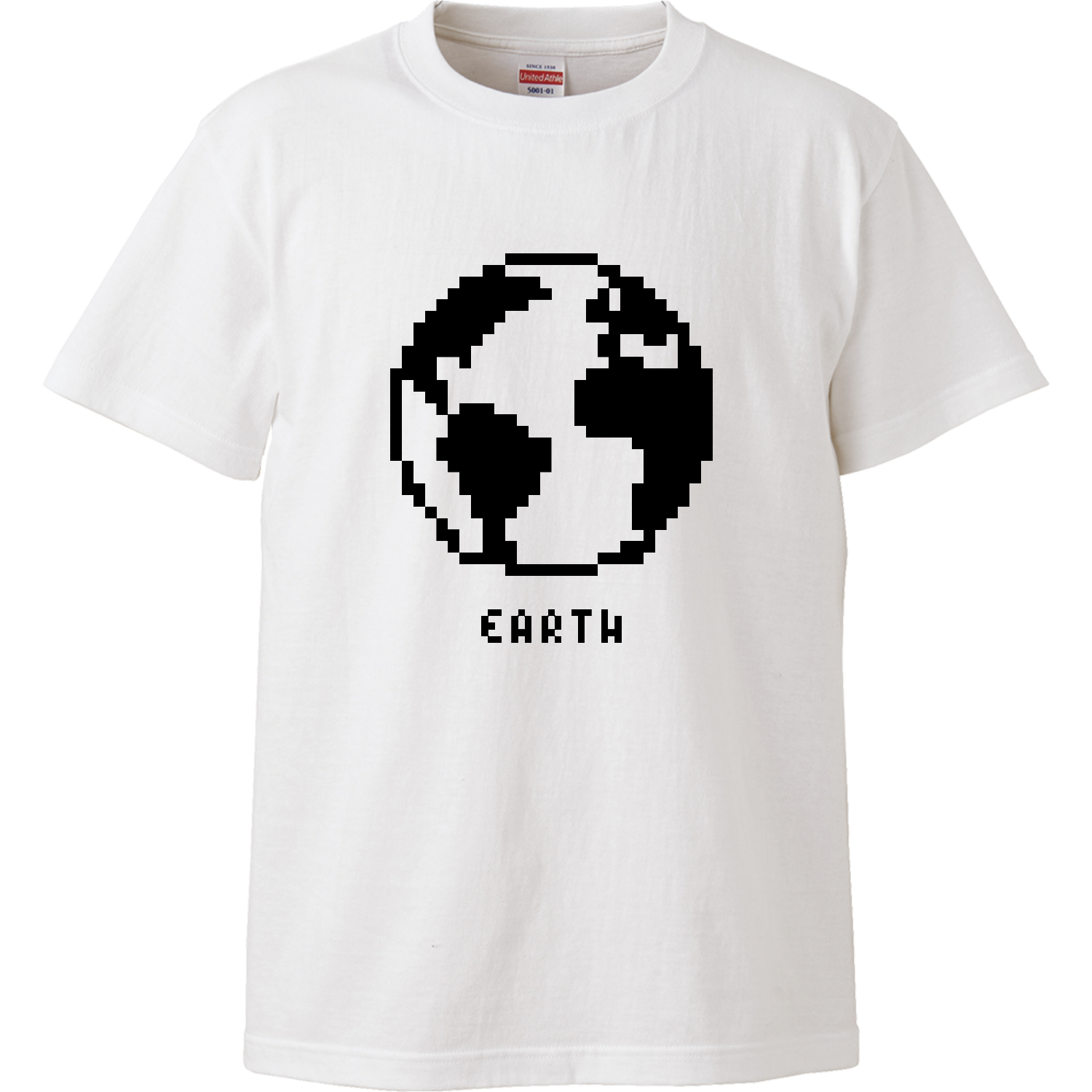 地球【シンプルドット絵】 ハイクオリティーTシャツ