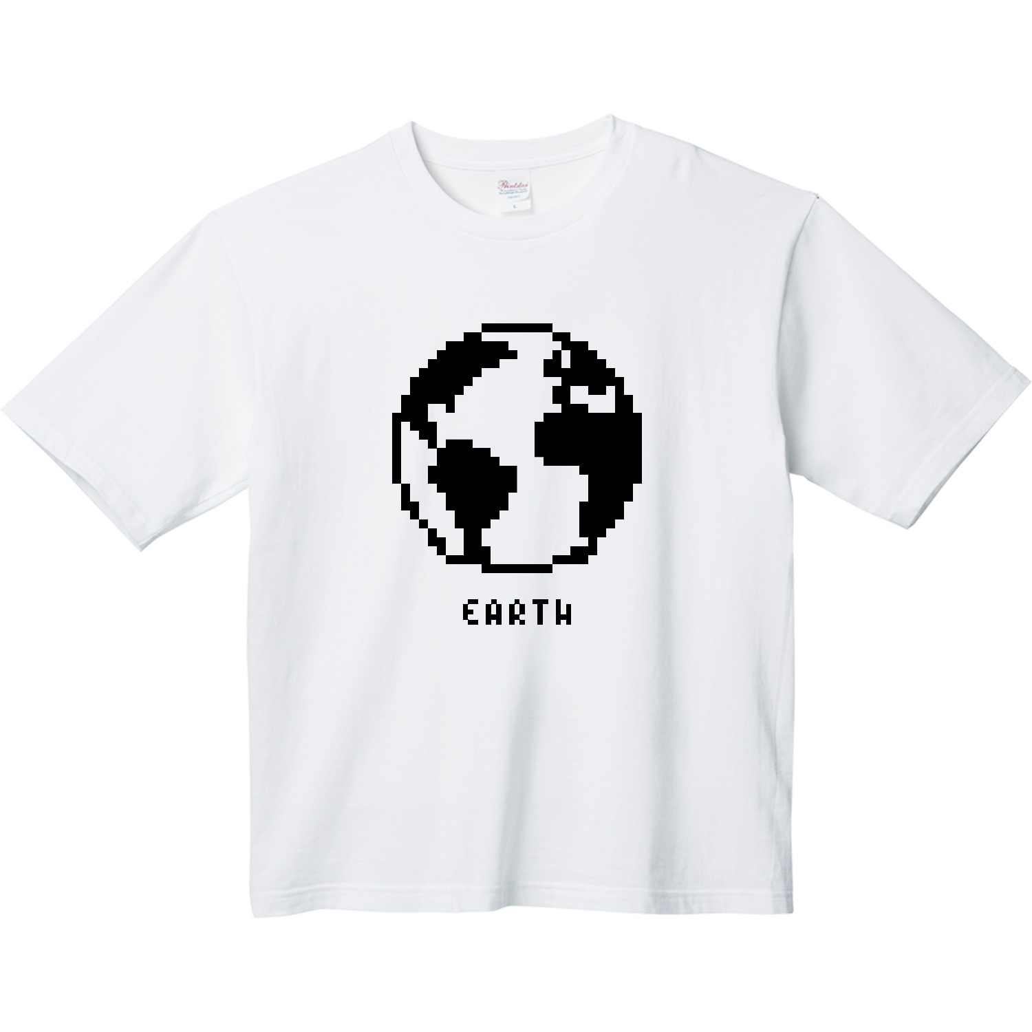 地球【シンプルドット絵】 ヘビーウェイト ビッグシルエットTシャツ