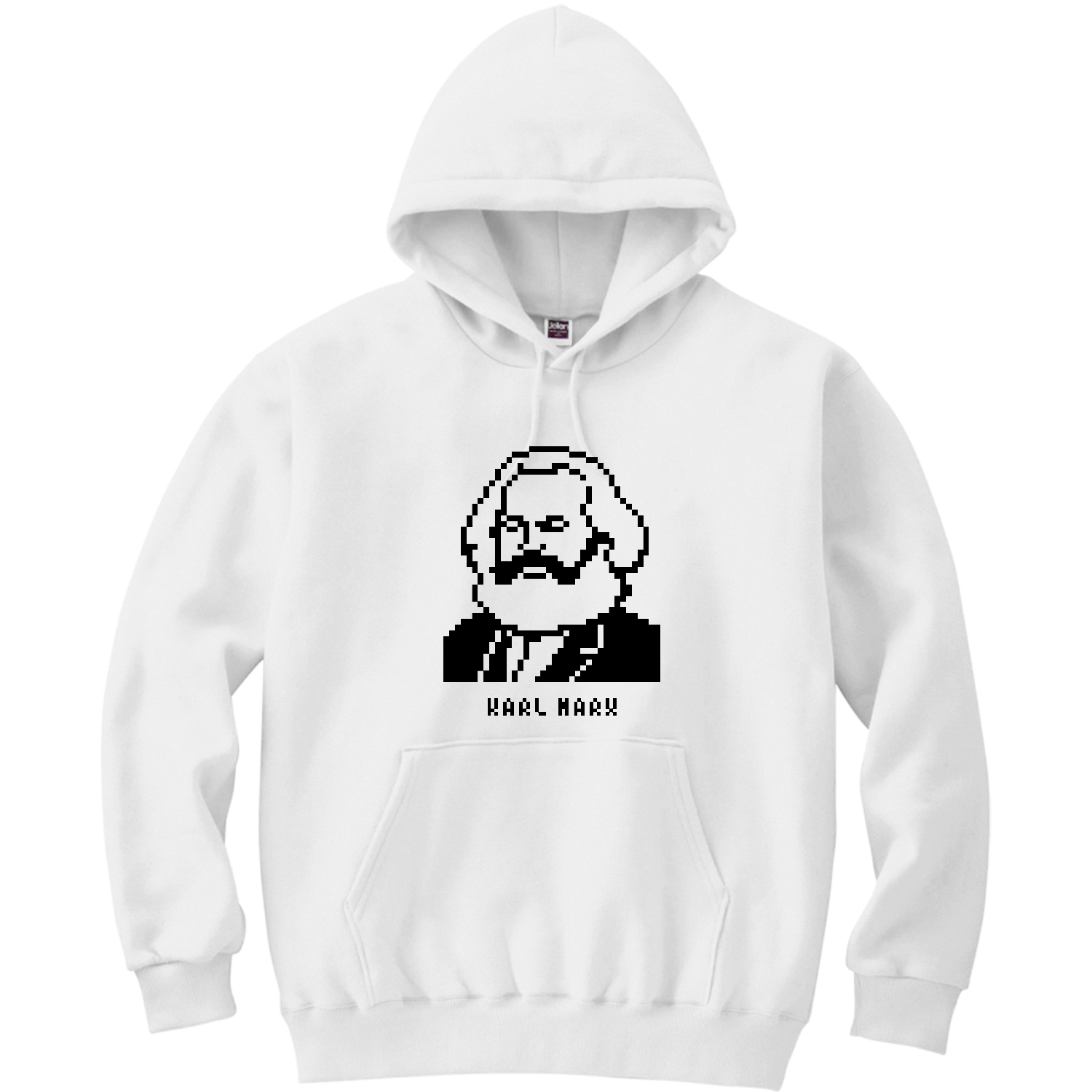 marquise dsn マルクス　パーカー　サイズL affa カール・マルクス【シンプルドット絵】軽量プルパーカー (長袖プリント
