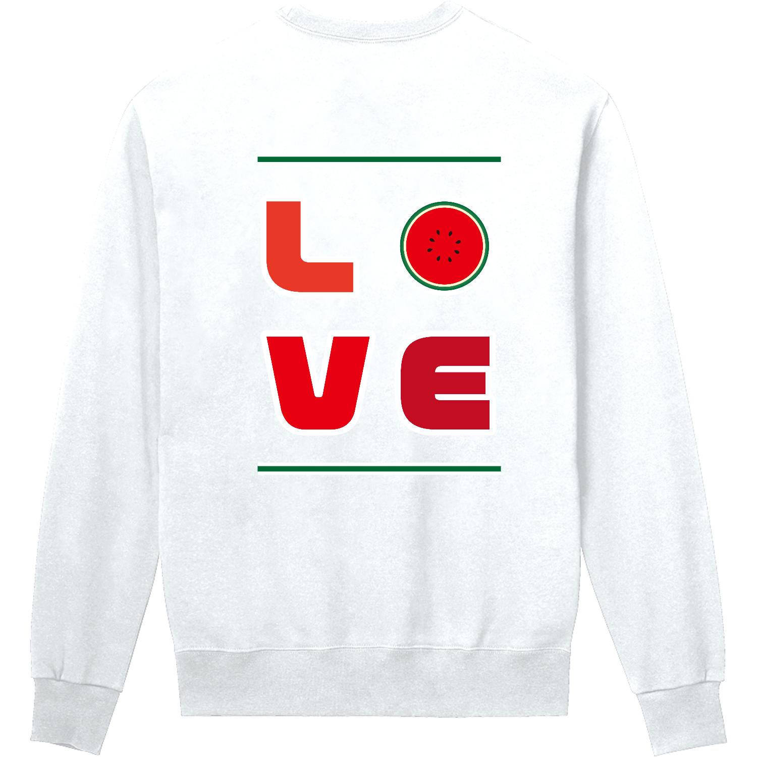 すいかLOVE　背面プリント定番スウェット 定番スウェット