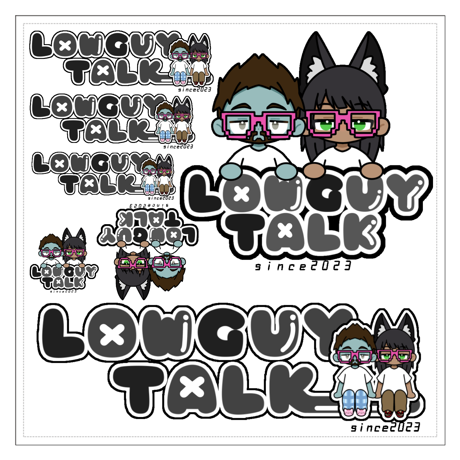 LowGuyTalkクリアステッカー 160mmクリアステッカー・シール