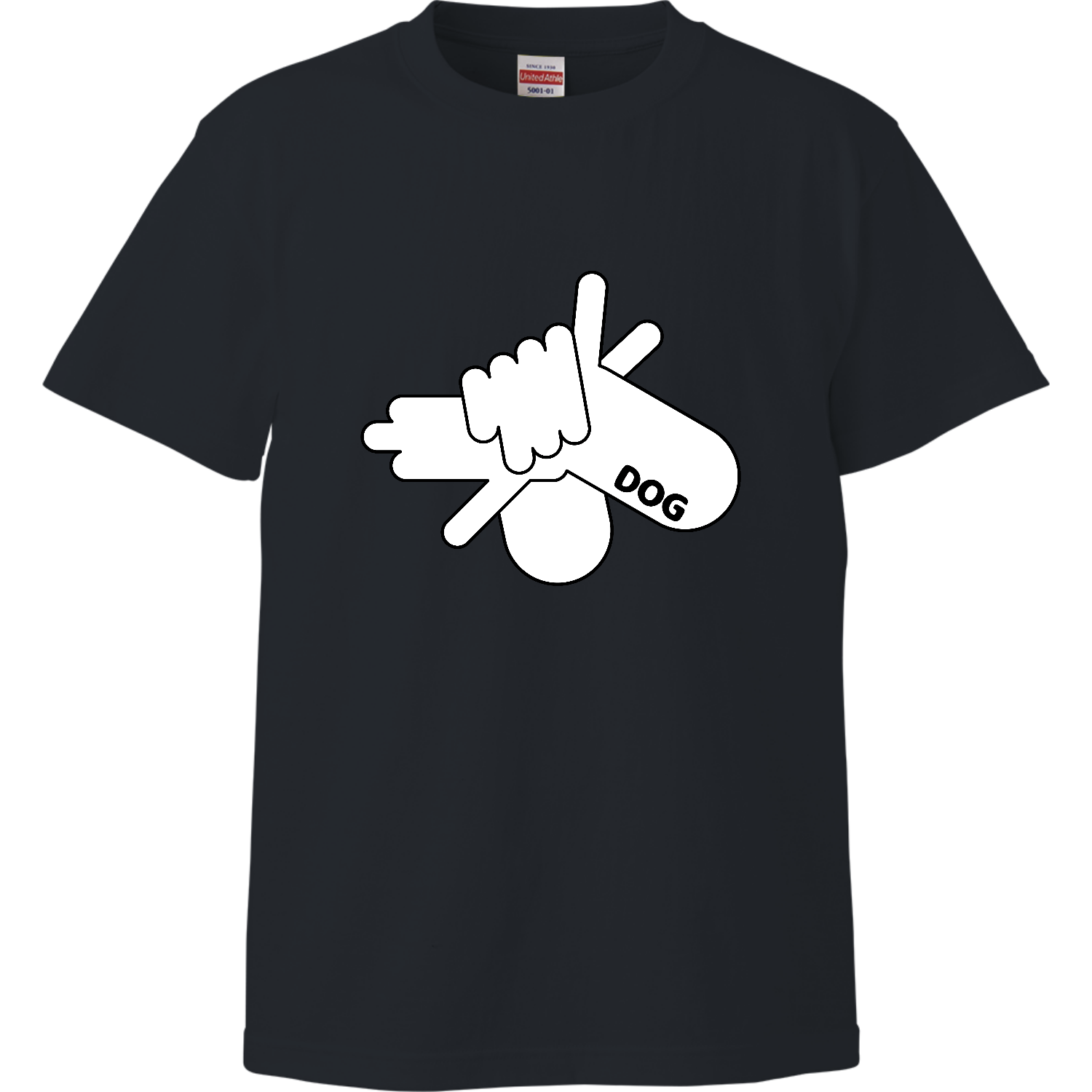 手影絵_犬 ハイクオリティーTシャツ