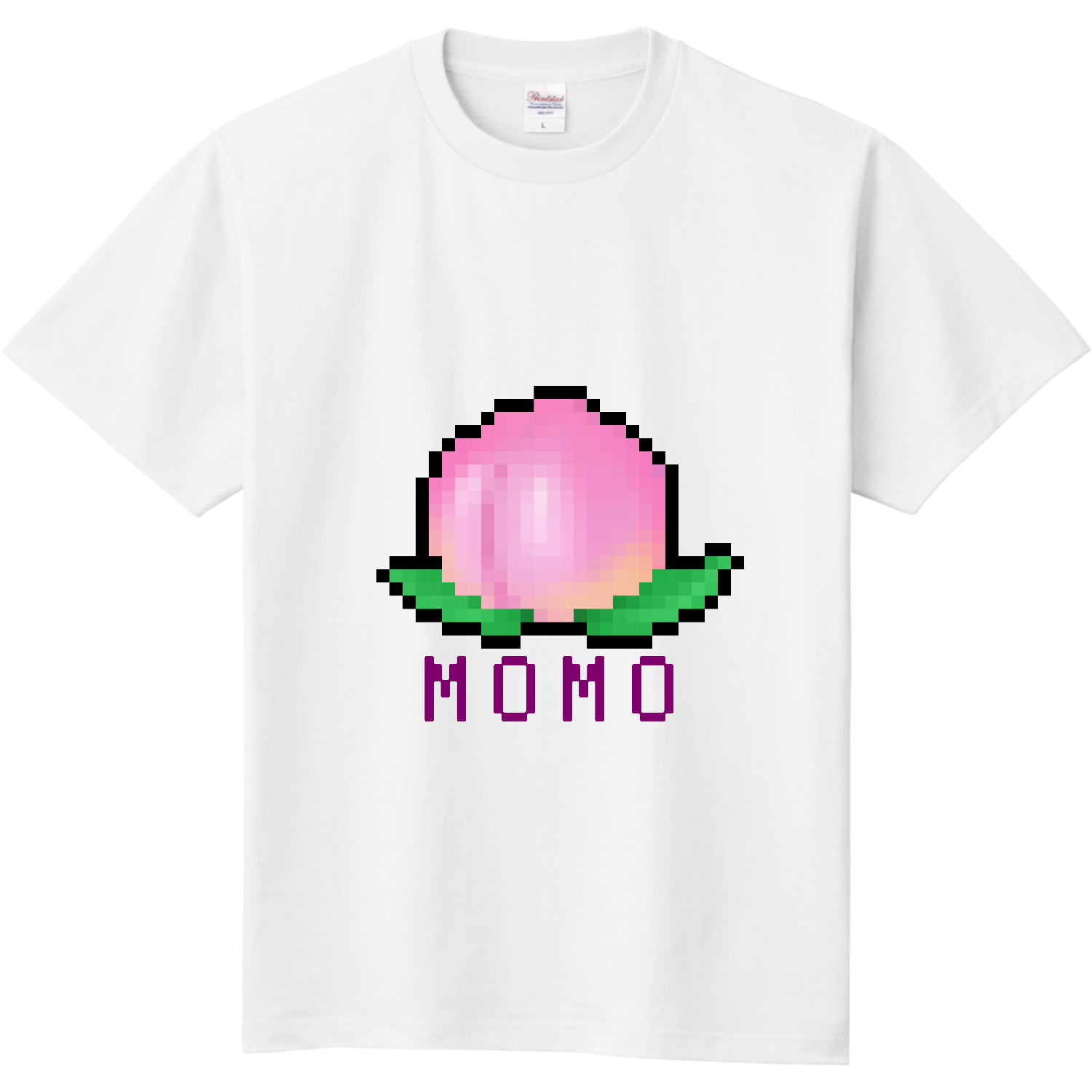 可愛い桃のドット絵 定番Ｔシャツ