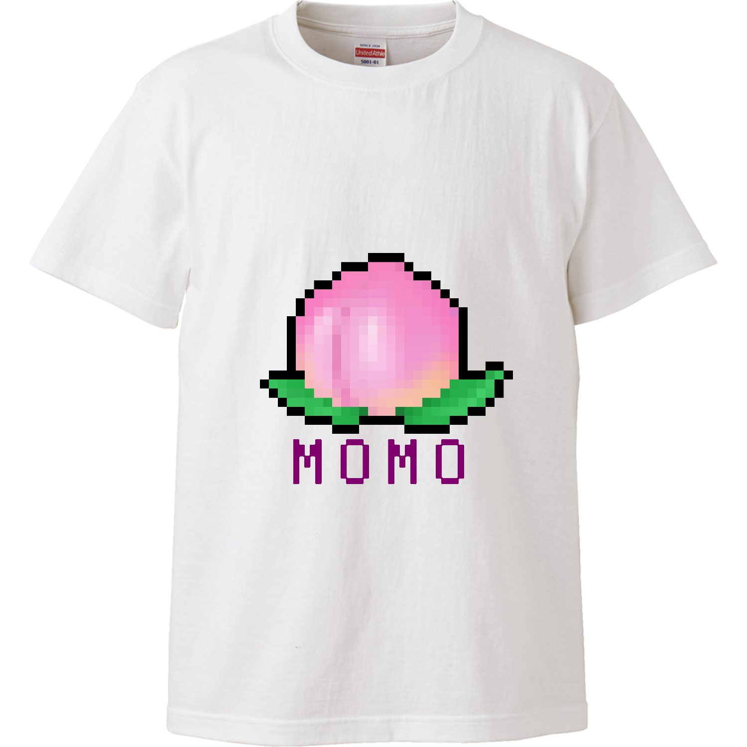 可愛い桃のドット絵 ハイクオリティーTシャツ