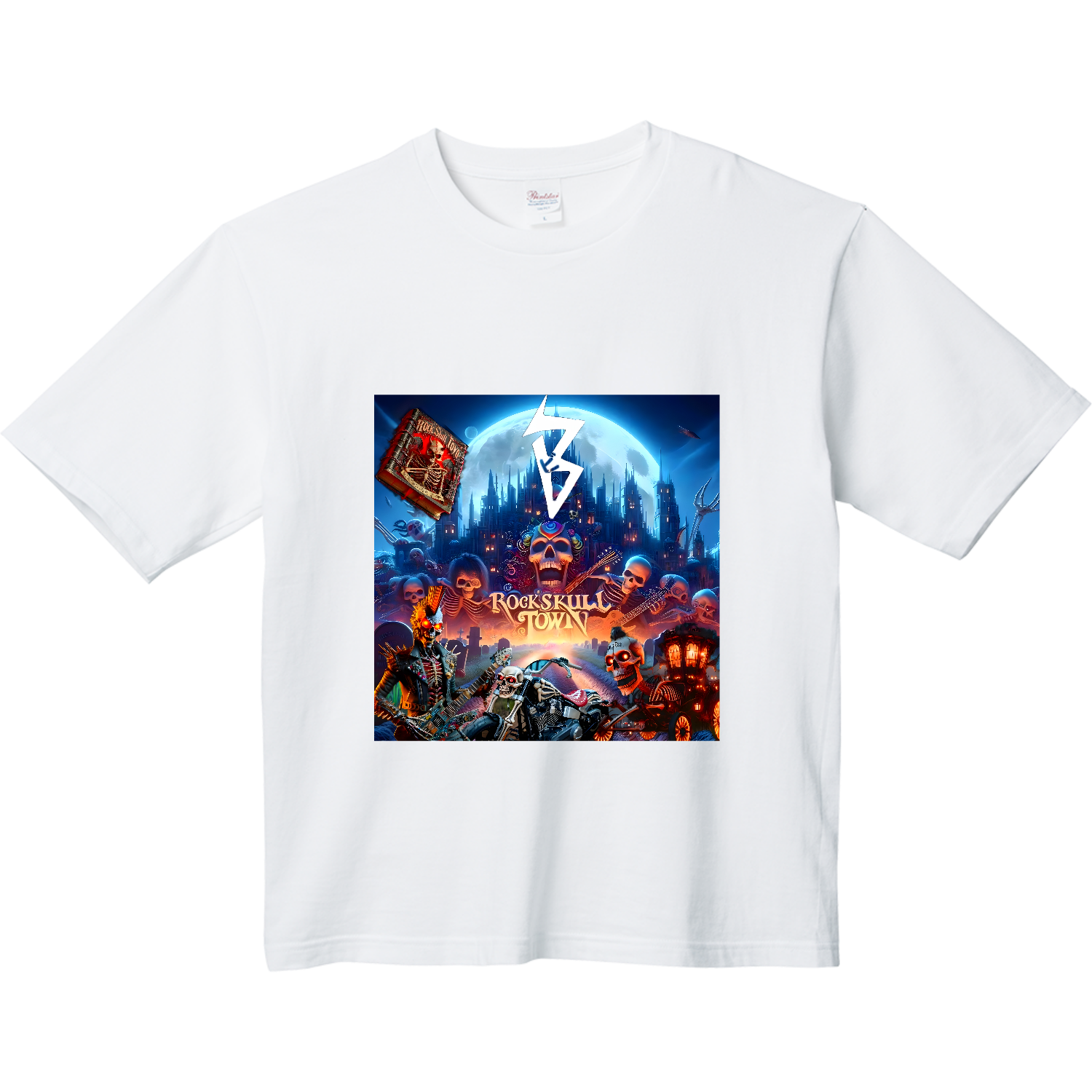 RockSkullTown ヘビーウェイト ビッグシルエットTシャツ