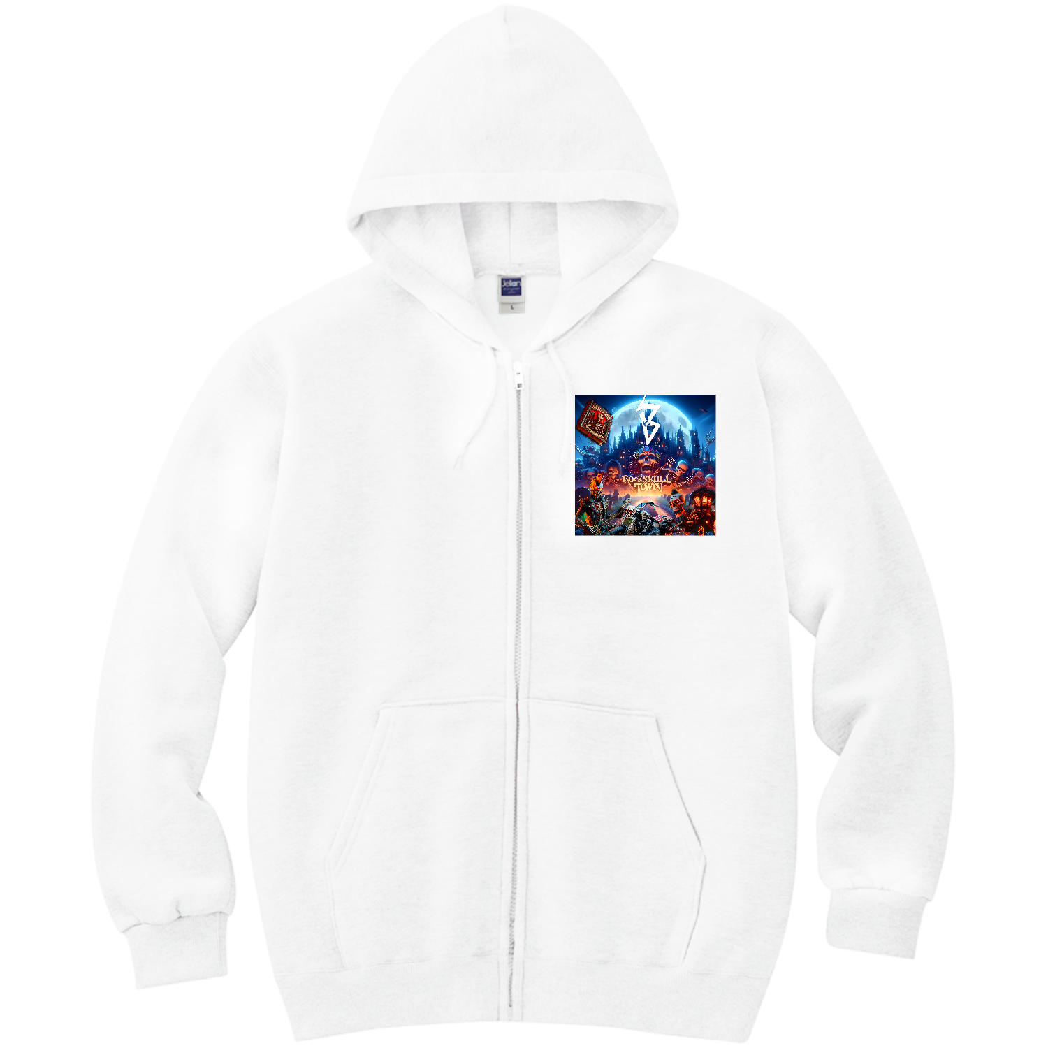 RockSkullTown 軽量ジップアップパーカー