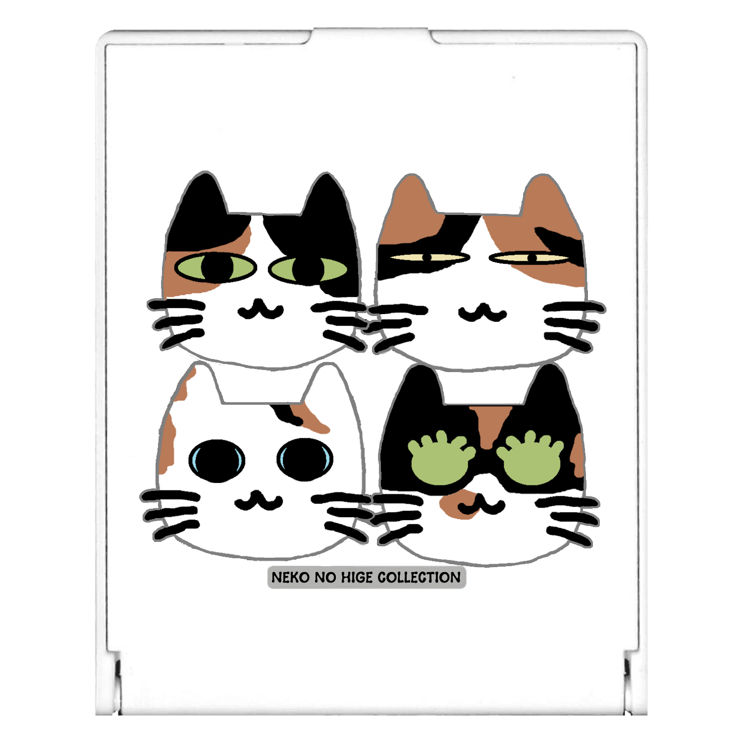 みけみけきょうだいＢ：ねこのひげあつめ。 スクエアミラー