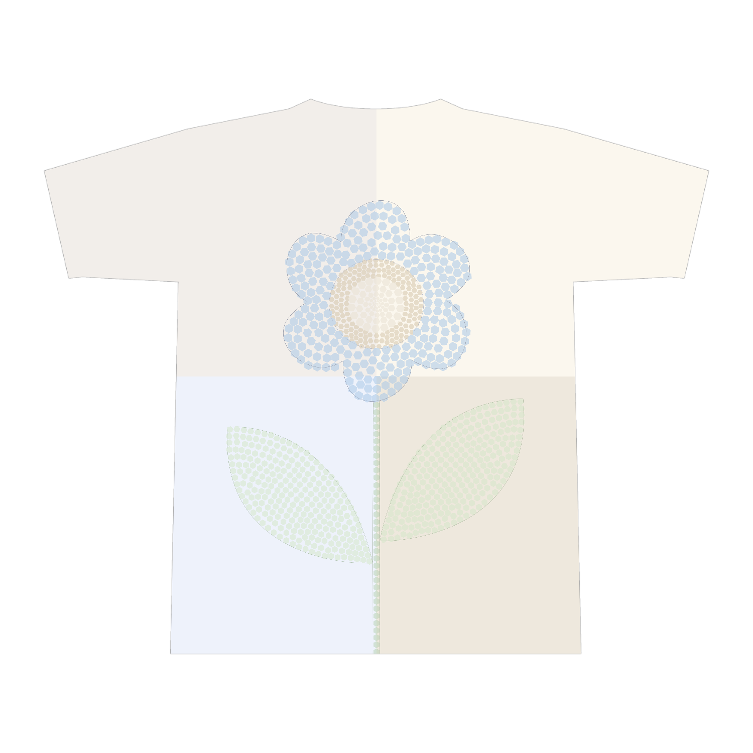 雑草の花 全面インクジェットTシャツ(S)