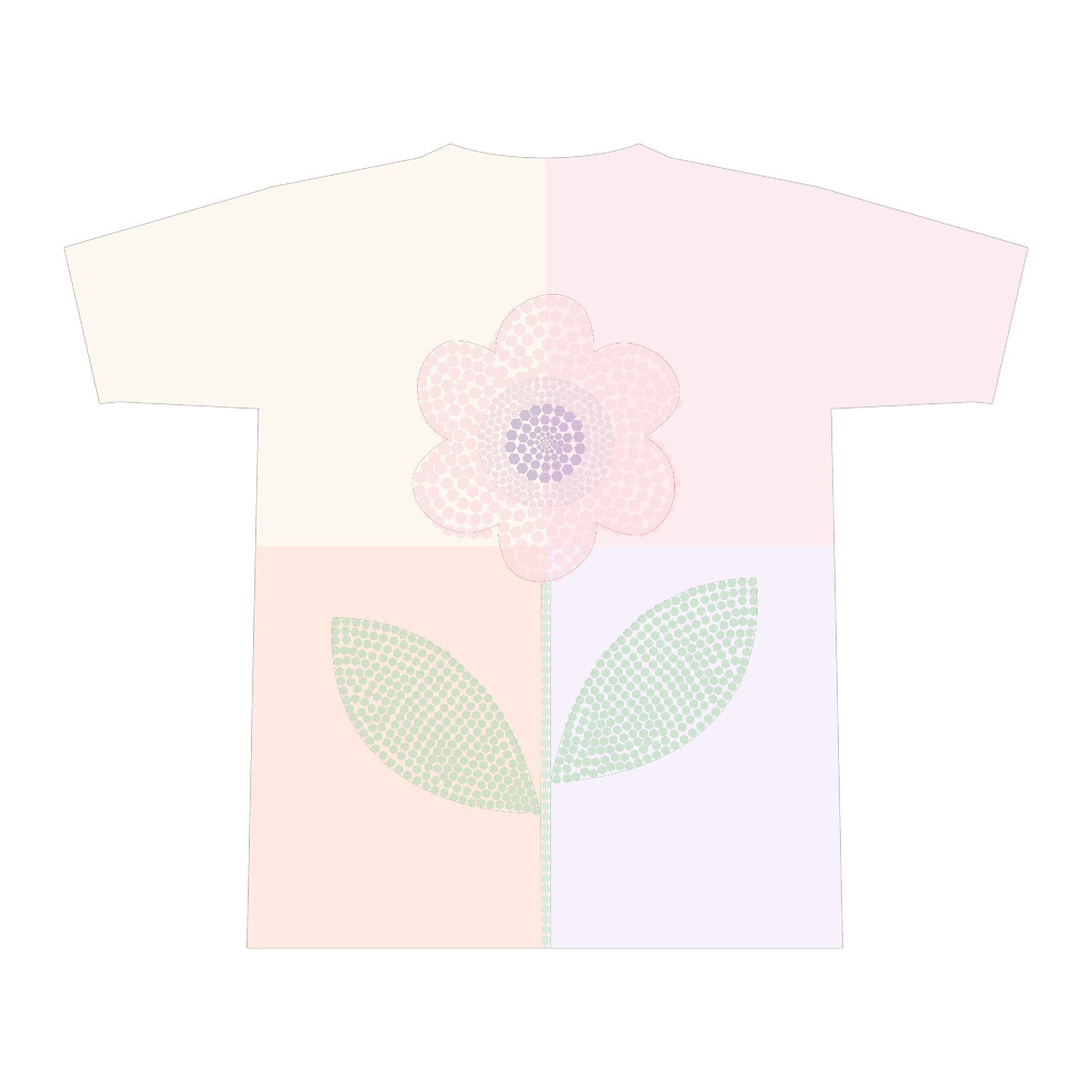 雑草の花 全面インクジェットTシャツ(S)