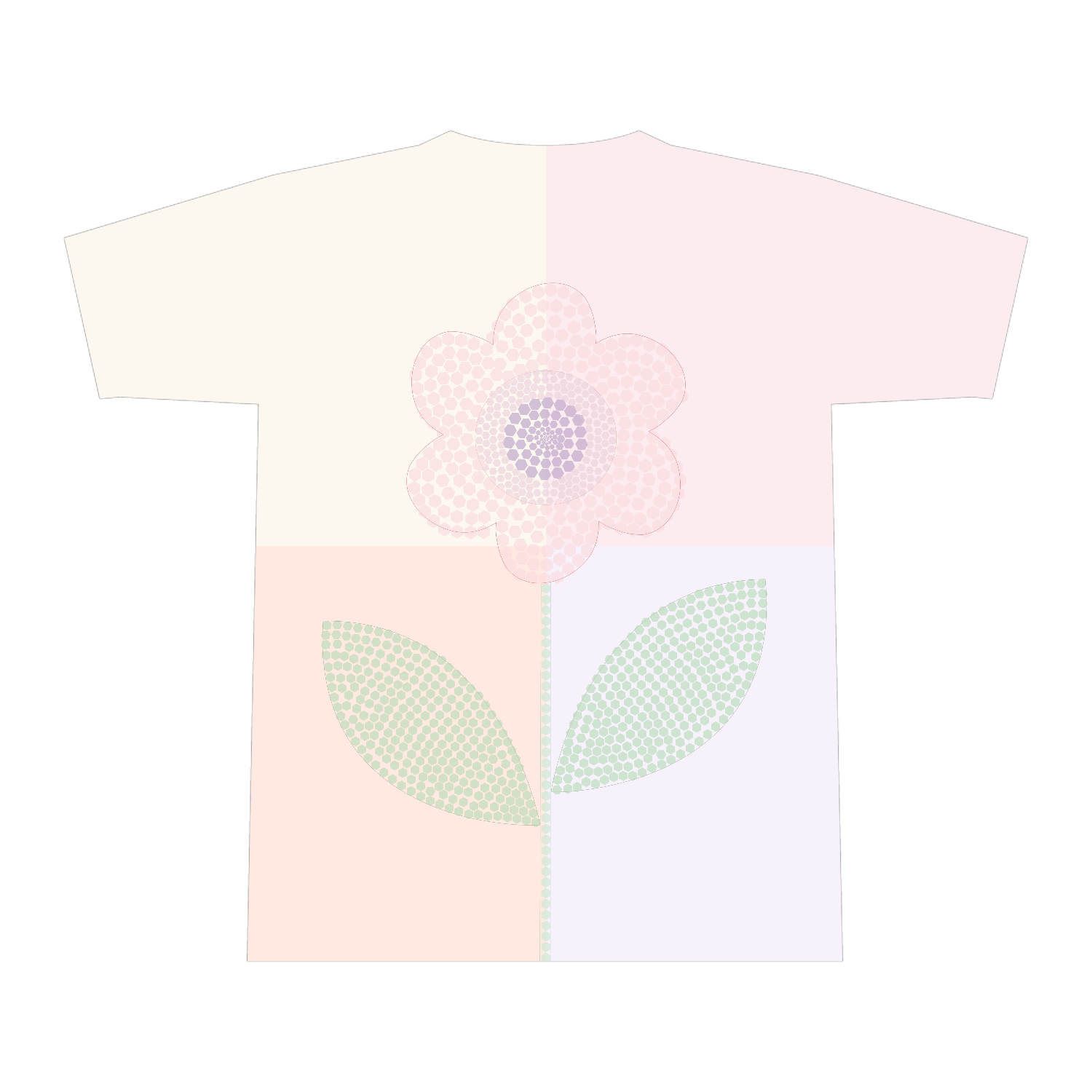 雑草の花 全面インクジェットTシャツ(M)