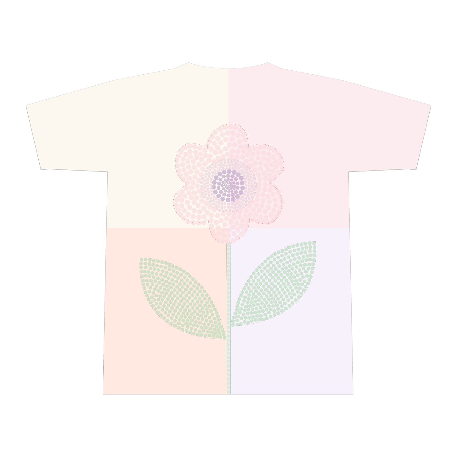 雑草の花 全面インクジェットTシャツ(L)