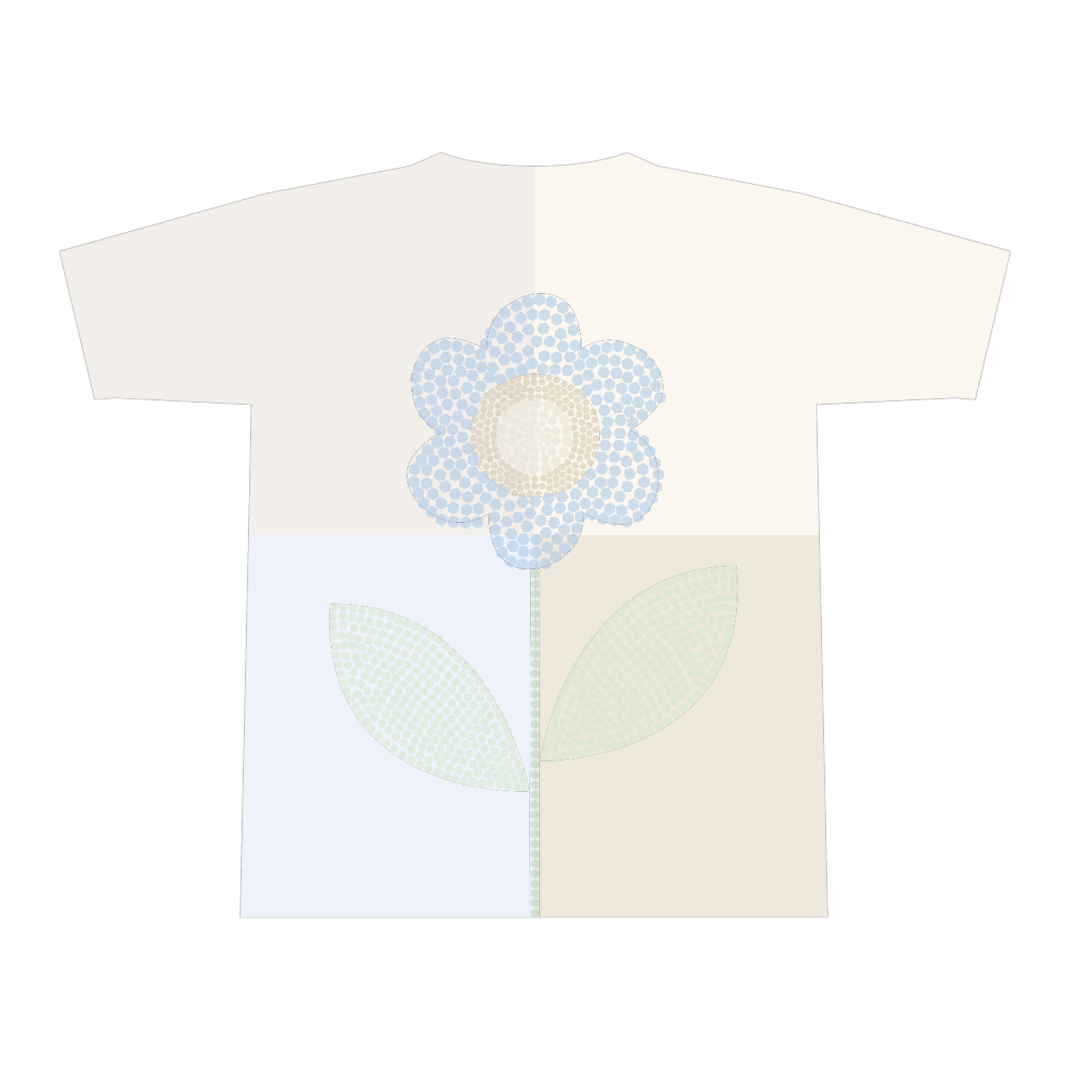 雑草の花 全面インクジェットTシャツ(XL)