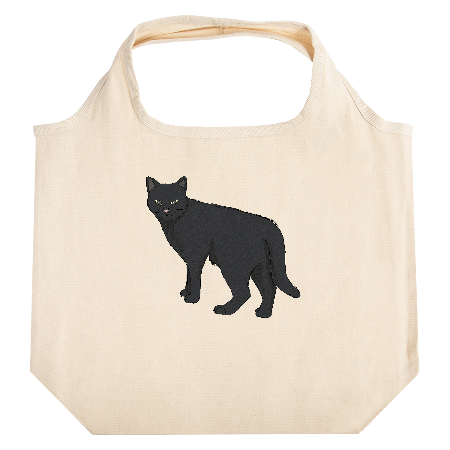 ザ・黒猫 たためるマルシェ【白プリントあり】