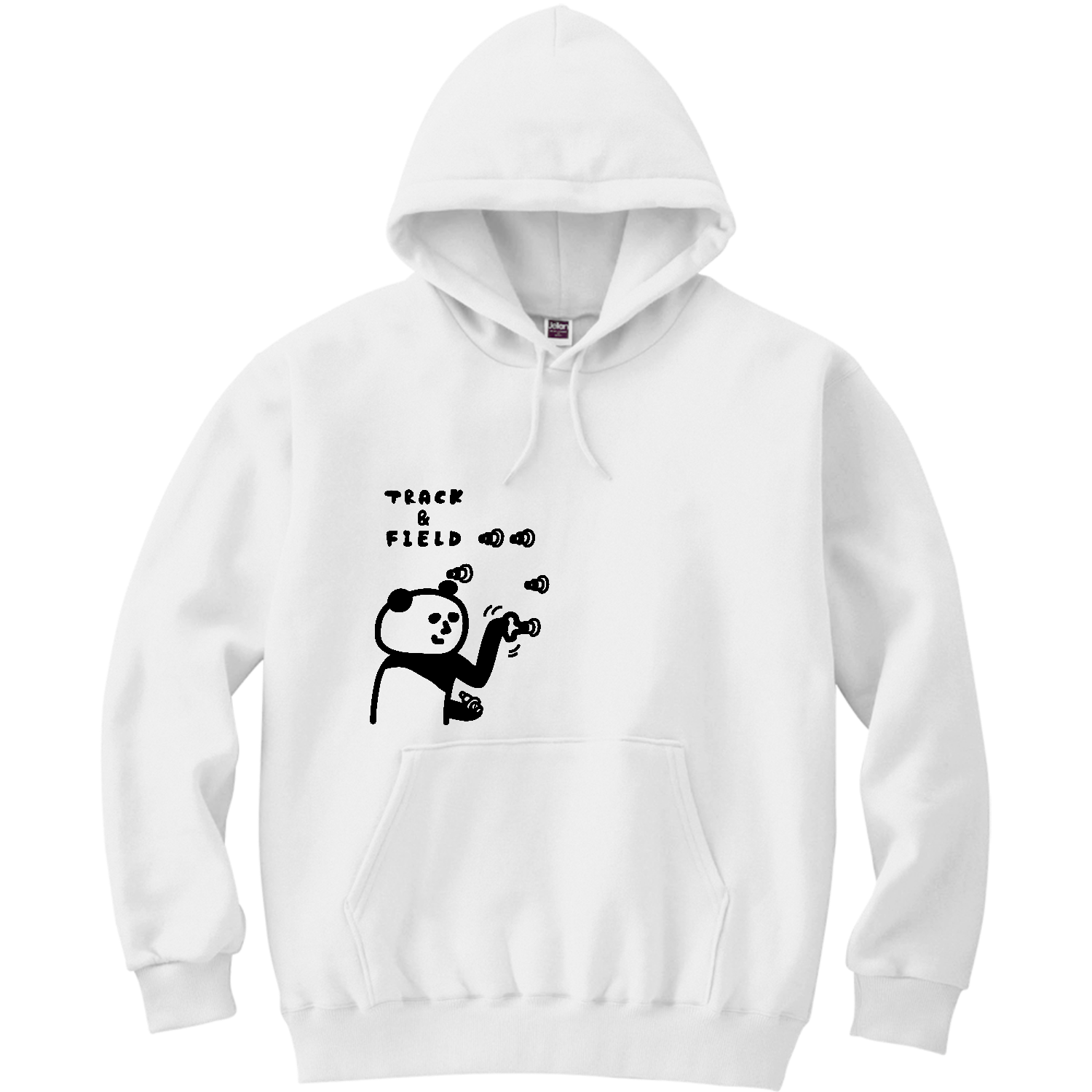 陸上競技　スパイクのピンを付ける 軽量プルパーカー (長袖プリント)