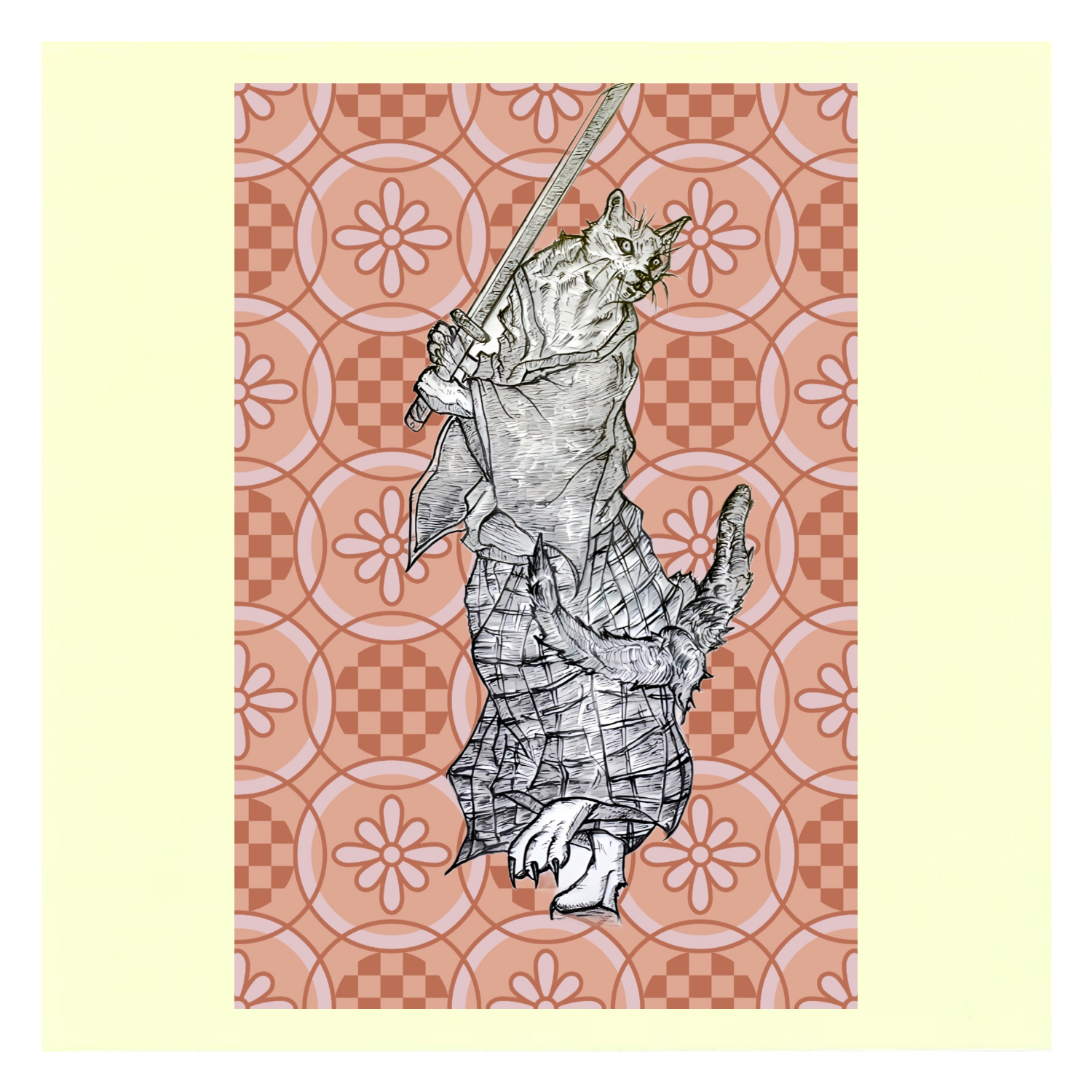 化け猫侍 蓄光シール