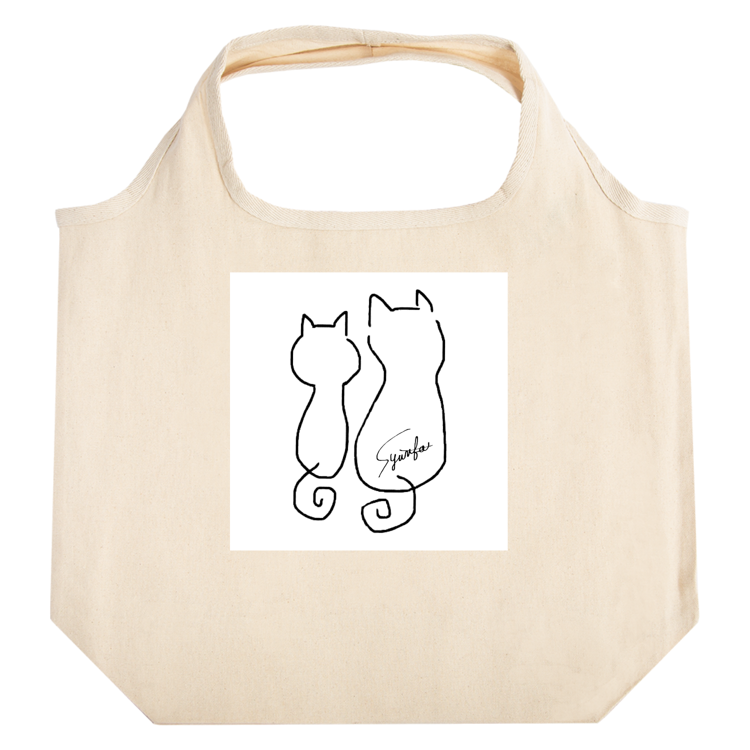 静かなひととき たためるマルシェ【白プリントあり】