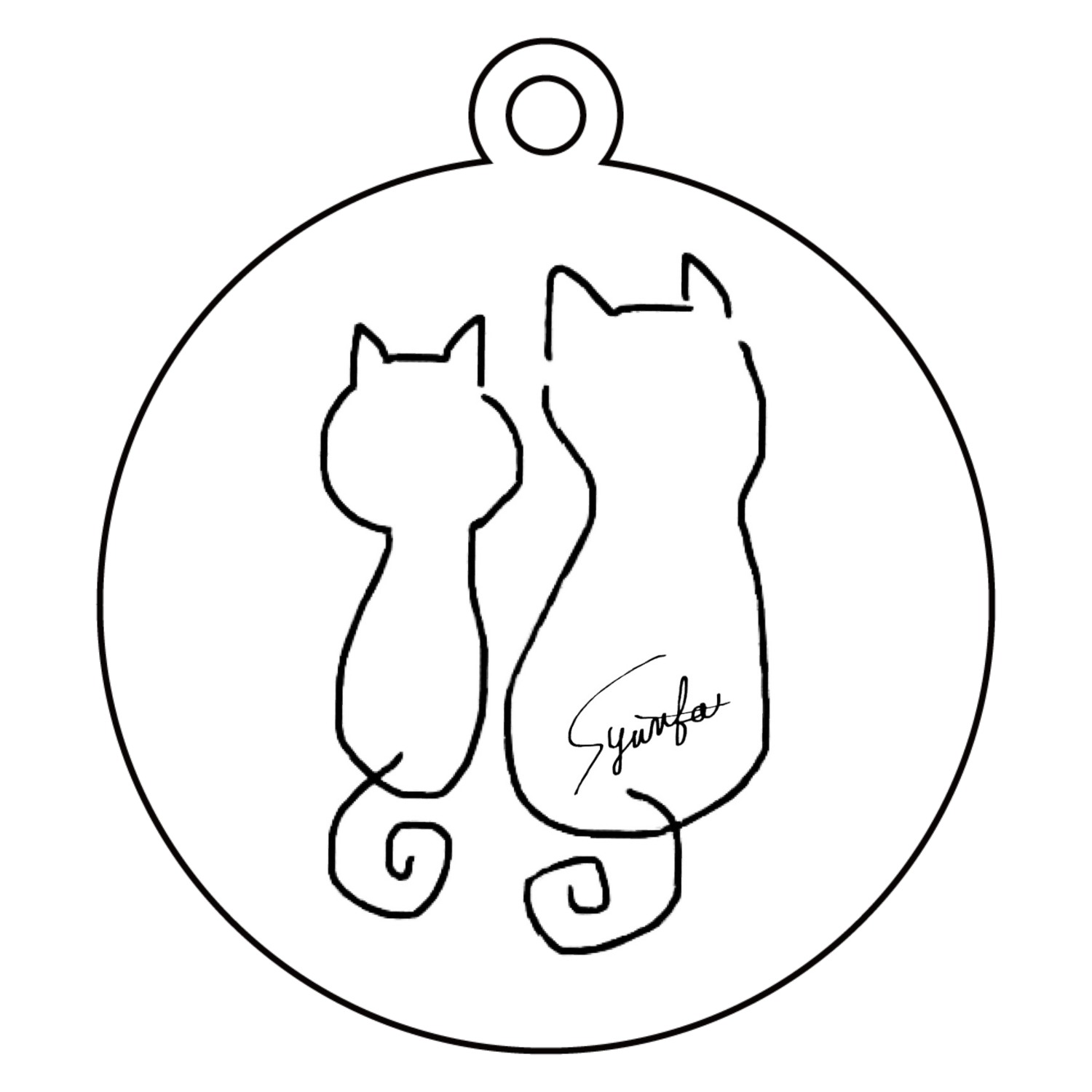 静かなひととき アクリルキーホルダー　丸型 (6cm)