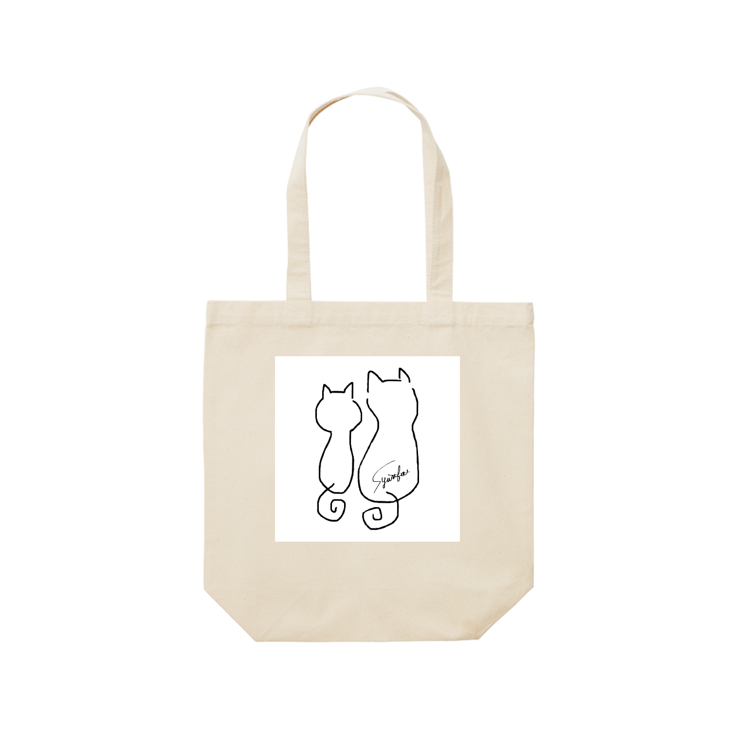 静かなひととき レギュラーキャンバストートバッグ(M) (フルカラー転写プリント)