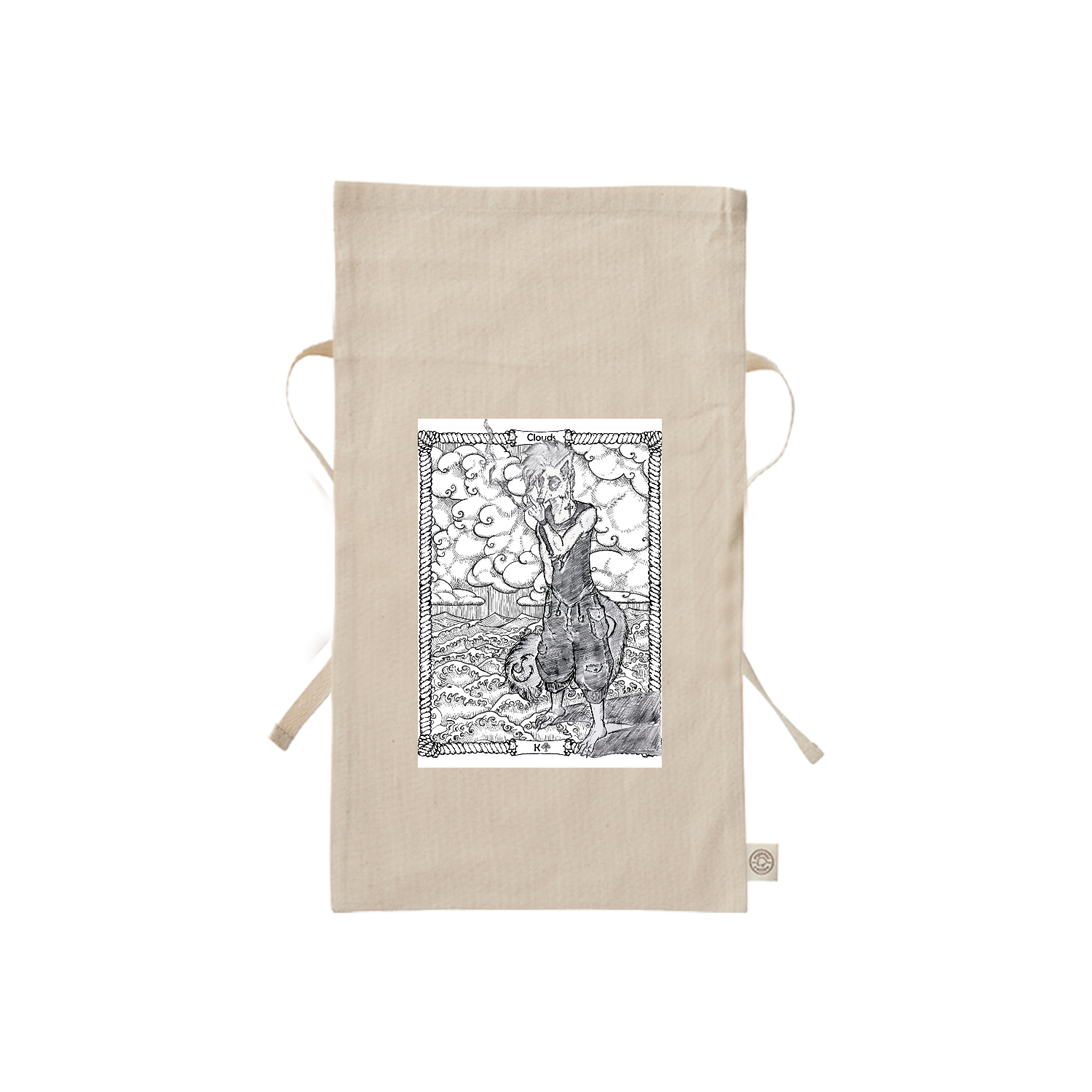 自由 オーガニックコットンラッピング巾着（S）