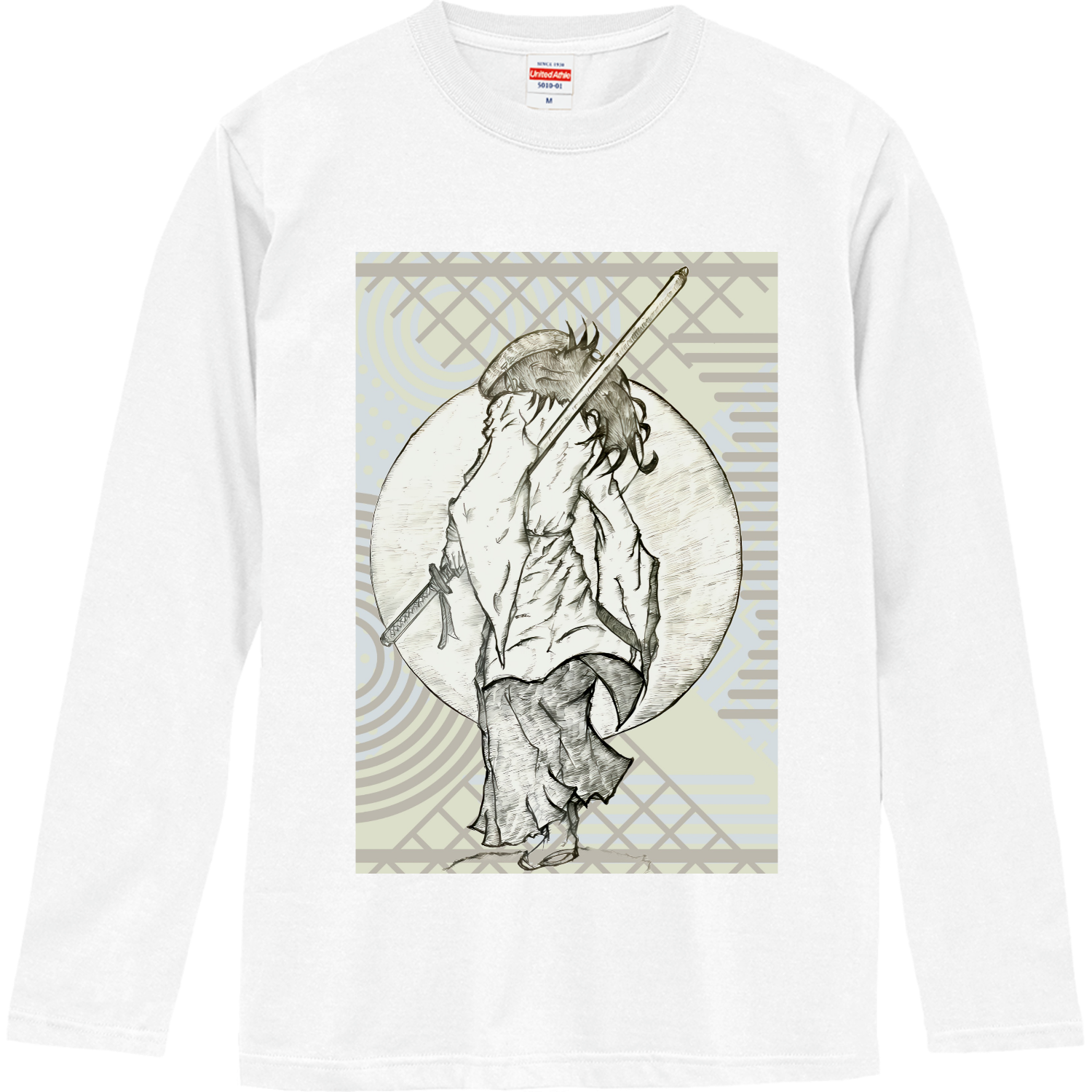 男の背中 ロングスリーブTシャツ