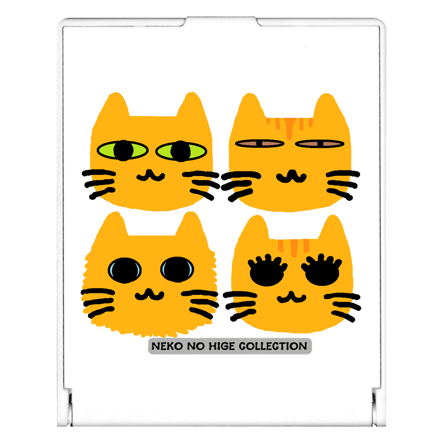 ちゃちゃとらきょうだいＢ：ねこのひげあつめ。 スクエアミラー