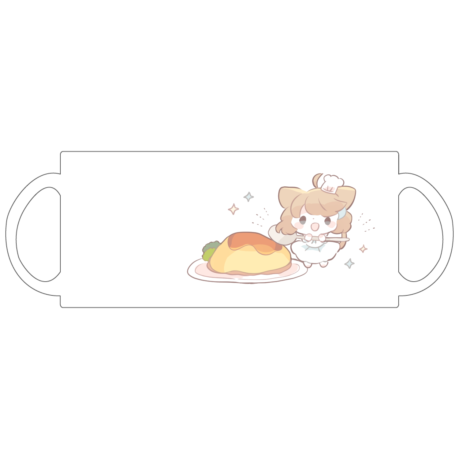 オムライスとさんぽへちゃん 定番マグカップ