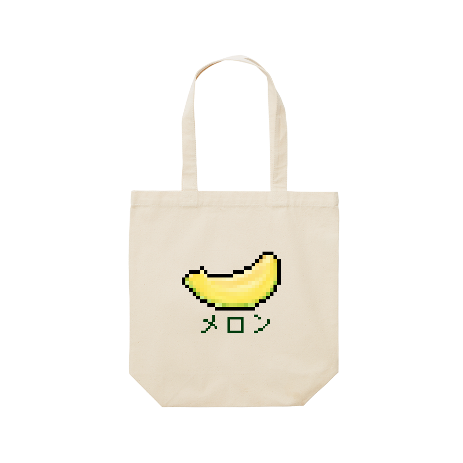 メロンのドット絵 レギュラーキャンバストートバッグ(M) (フルカラー転写プリント)