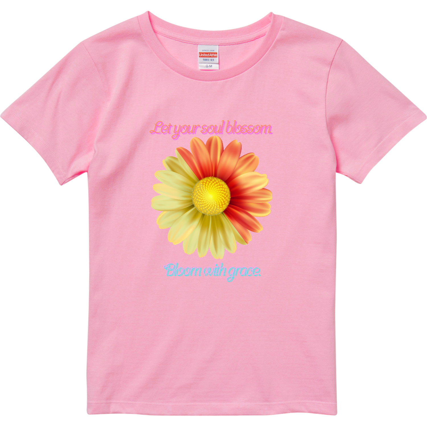 Let your soul blossom.（ガーベラ） ハイクオリティーTシャツ（ガールズ）