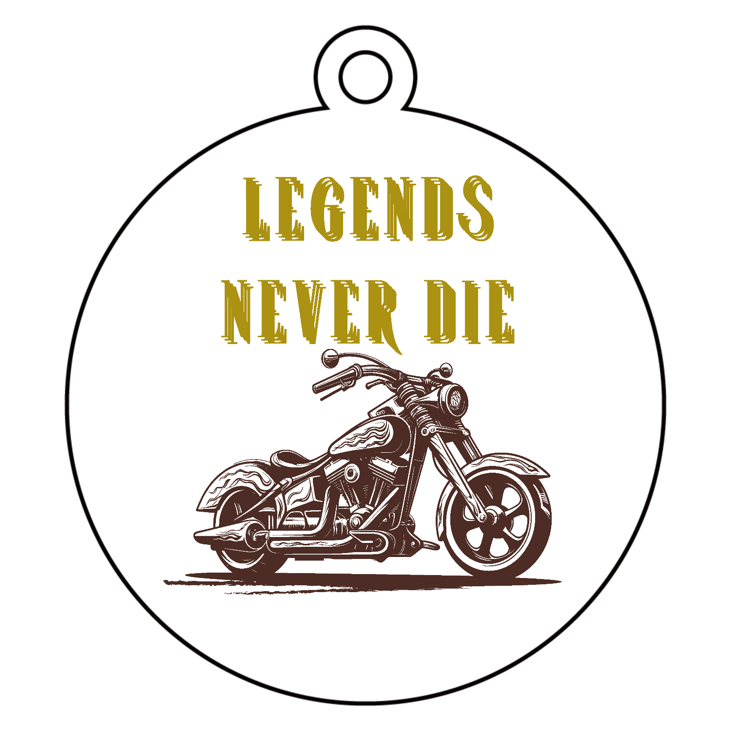 Legends never die(伝説は決して死なない) アクリルキーホルダー　丸型 (6cm)