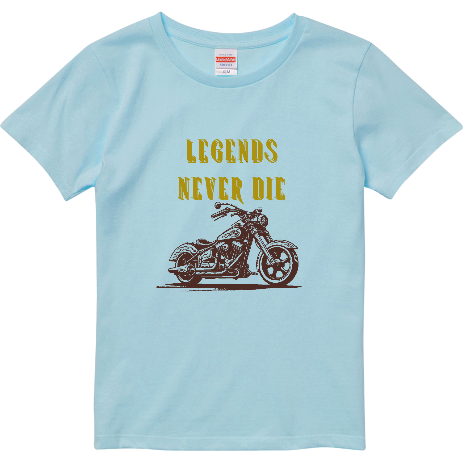 Legends never die(伝説は決して死なない) ハイクオリティーTシャツ（ガールズ）