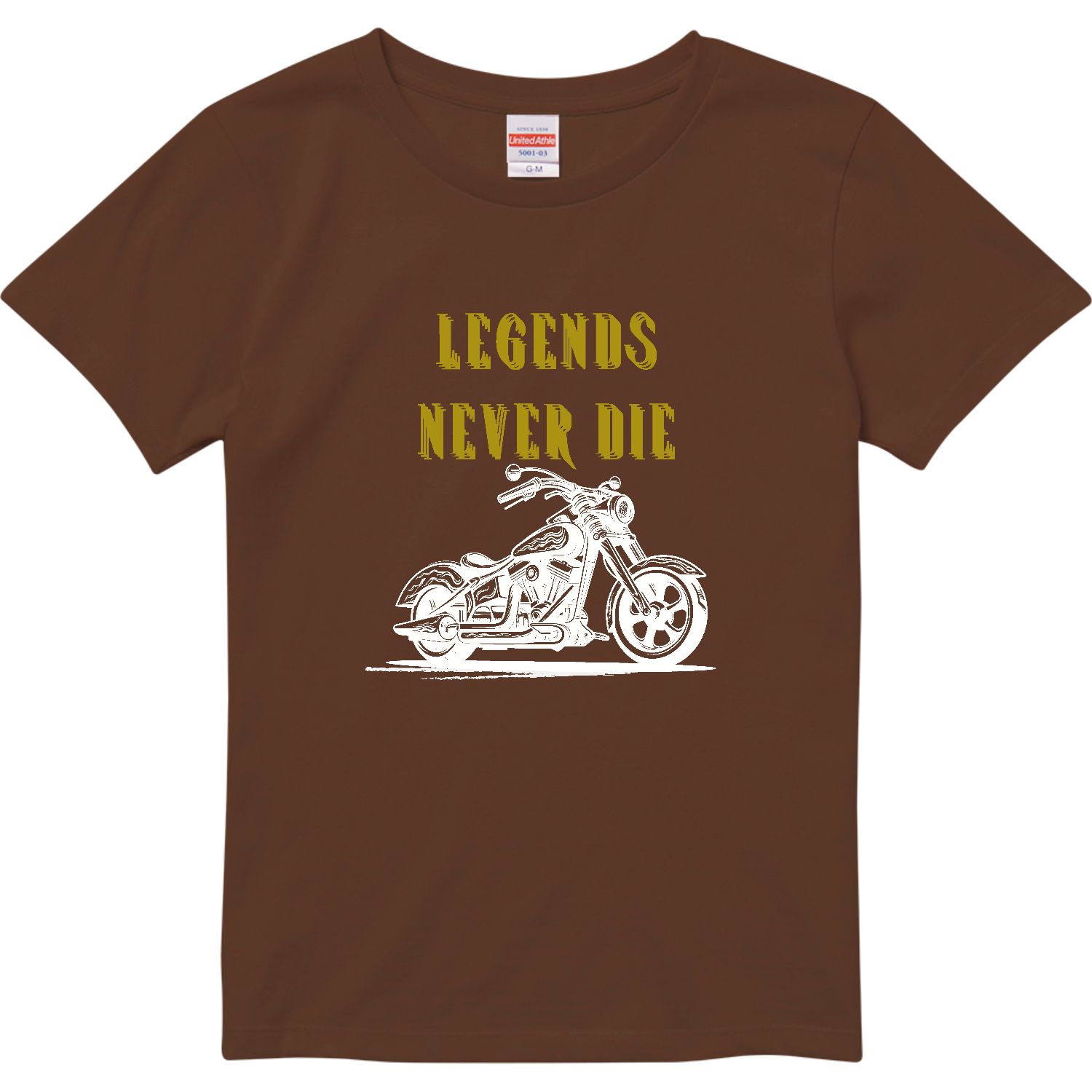 Legends never die(伝説は決して死なない) ハイクオリティーTシャツ（ガールズ）