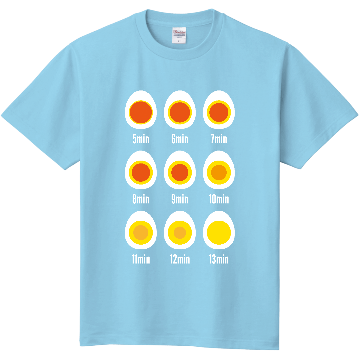 ゆで卵早見表 定番Ｔシャツ