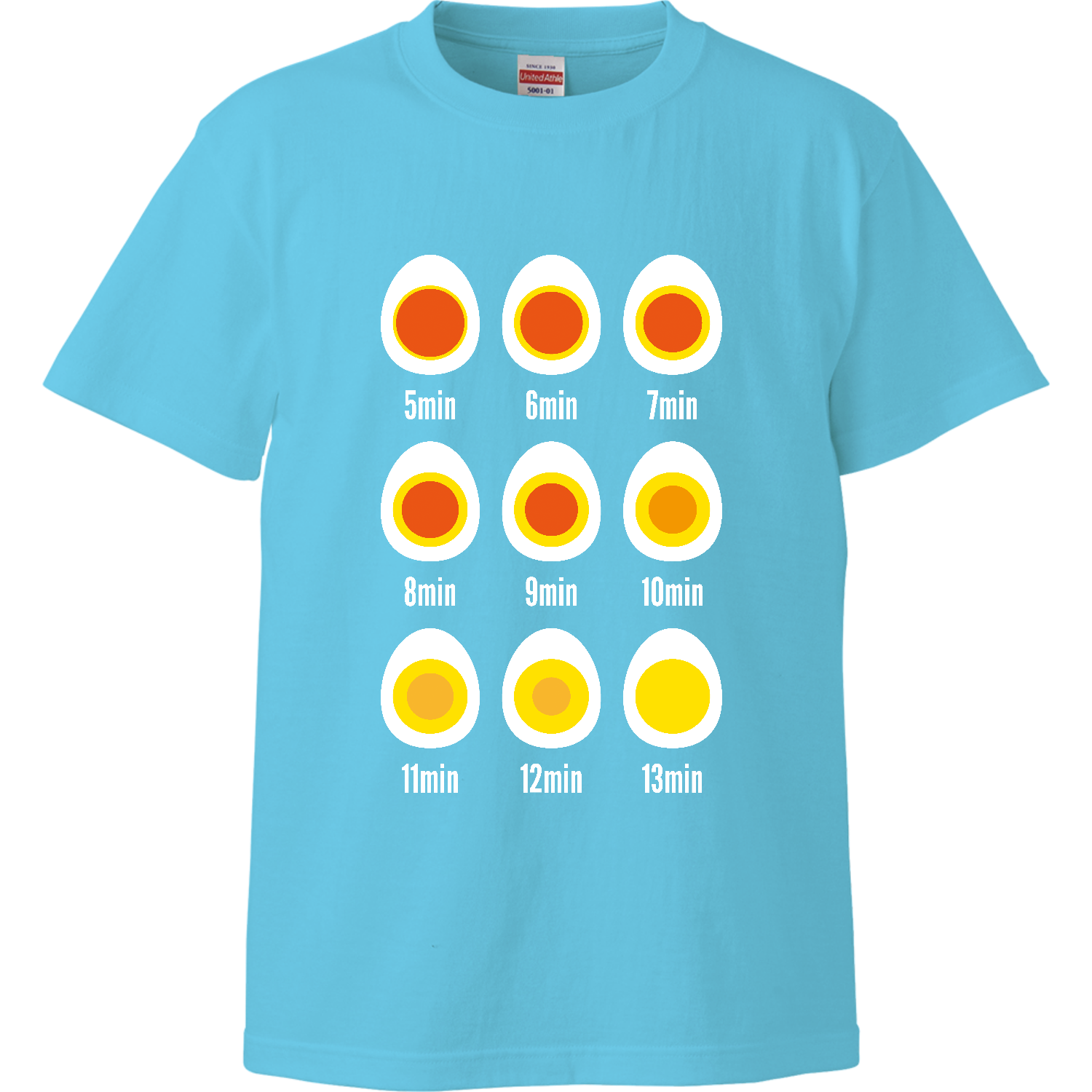 ゆで卵早見表 ハイクオリティーTシャツ