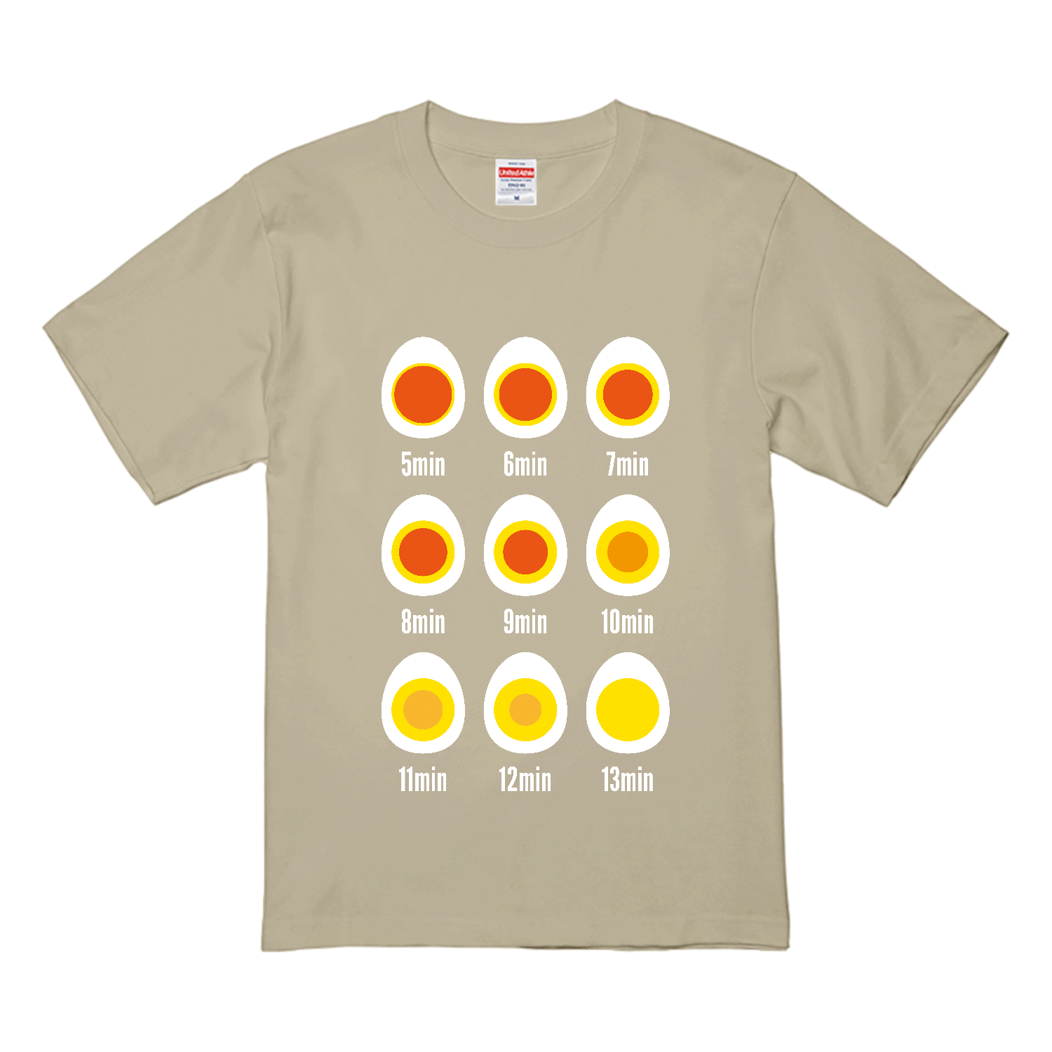 ゆで卵早見表 プレミアムTシャツ