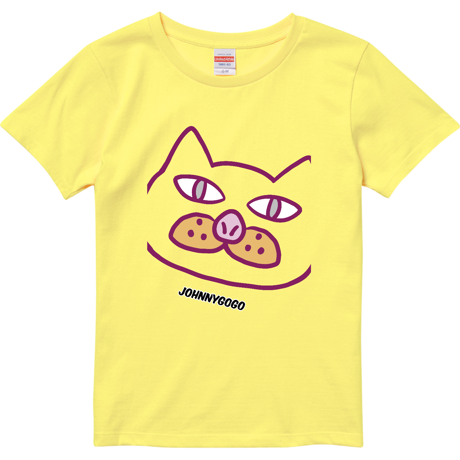 ななめ14度のへっぽこネコ ハイクオリティーTシャツ（ガールズ）