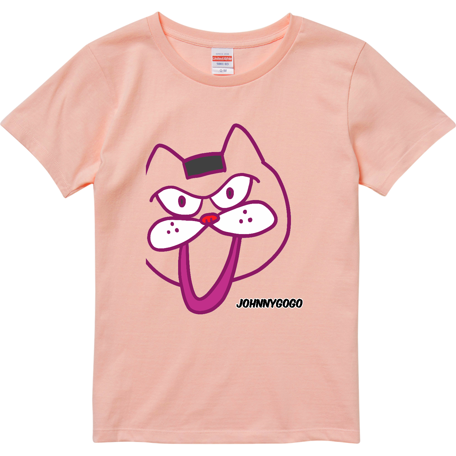 ななめ逆14度のぎゃんネコ ハイクオリティーTシャツ（ガールズ）