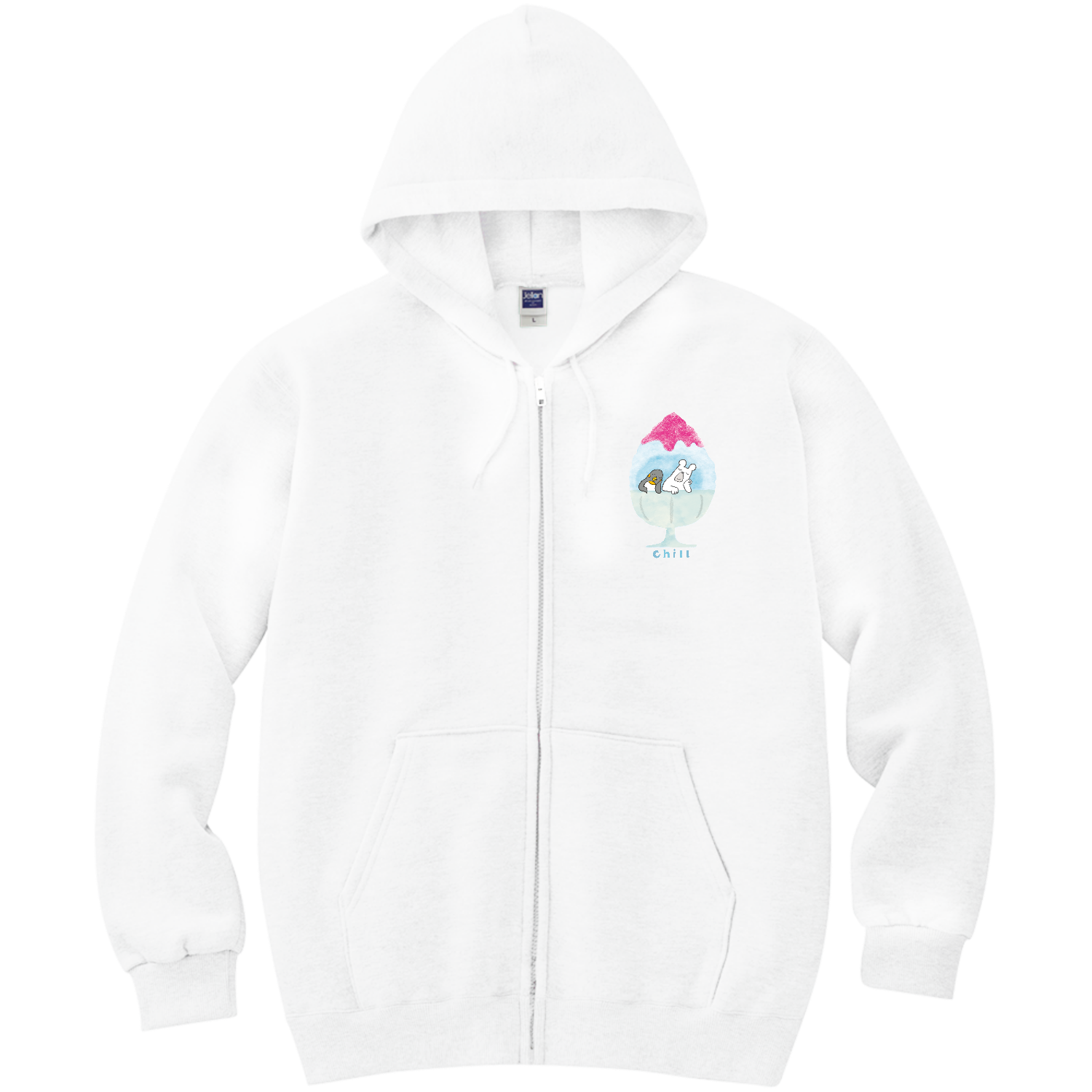 かき氷に住んでみた。 軽量ジップアップパーカー